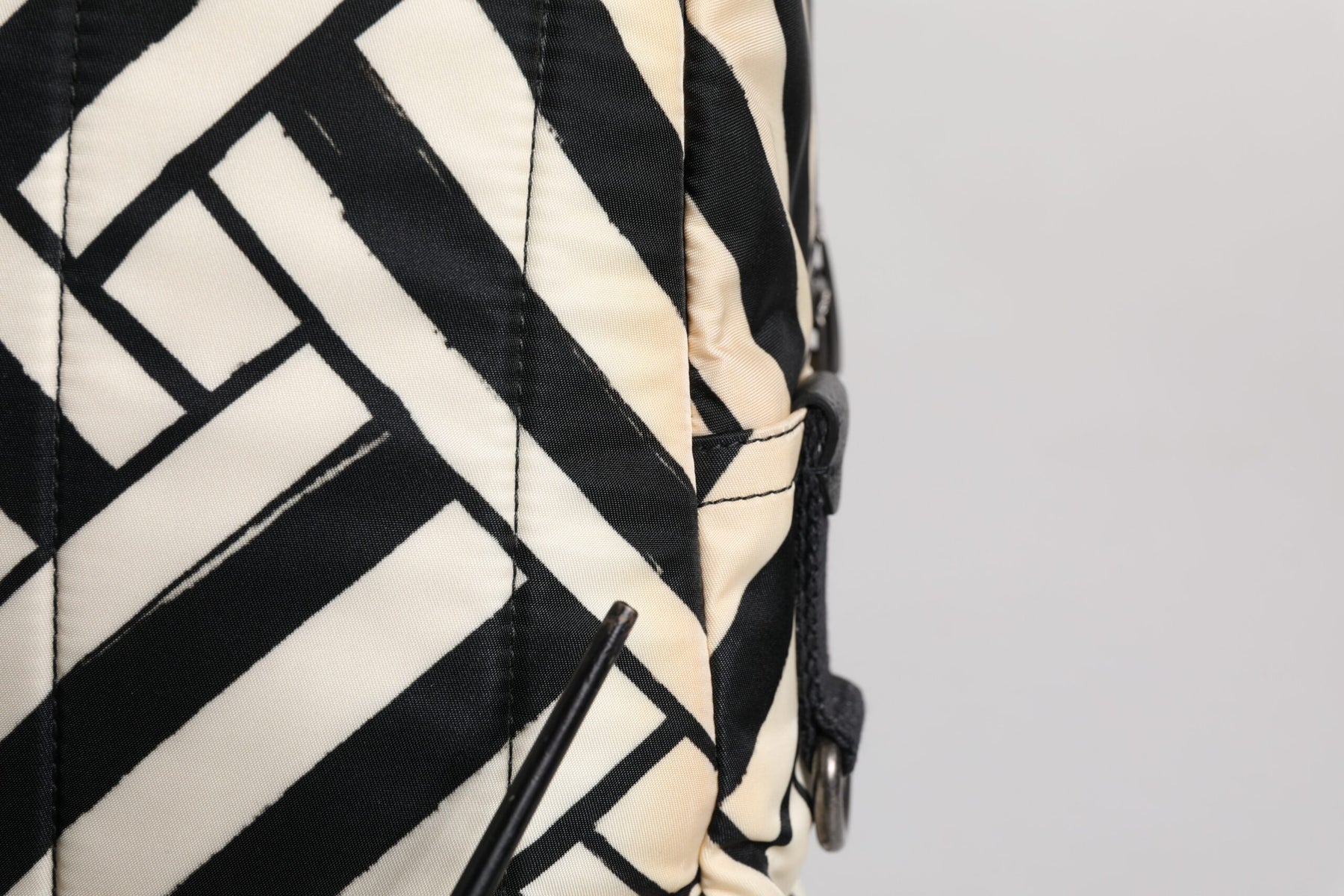 Dolce & Gabbana Black White Nylon Leather Travel Back Pack Bag | Regal Royce