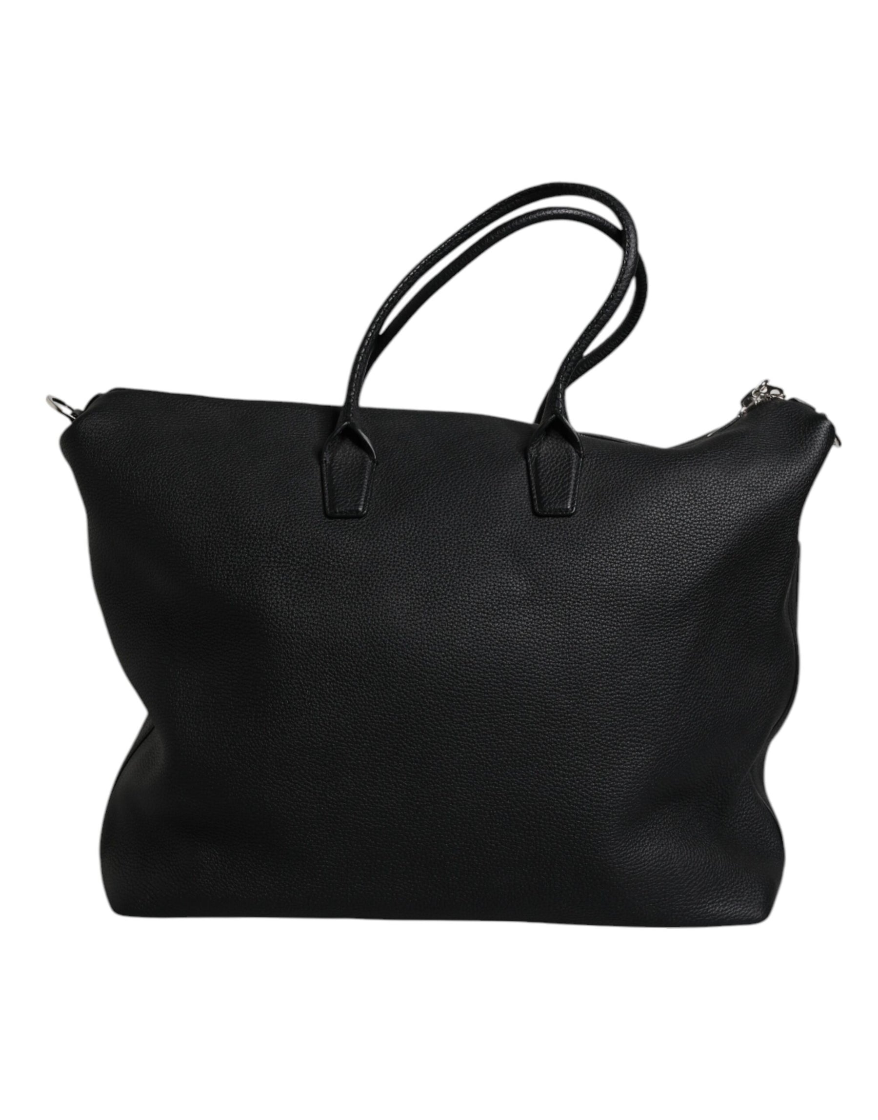 Dolce & Gabbana Black Calfskin Leather Hand Shoulder Duffle Bag | Regal Royce