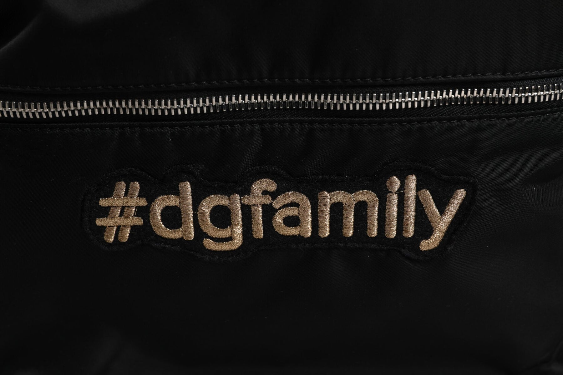 Dolce & Gabbana Black Nylon #DGFAMILY Embellished Backpack VULCANO Bag | Regal Royce