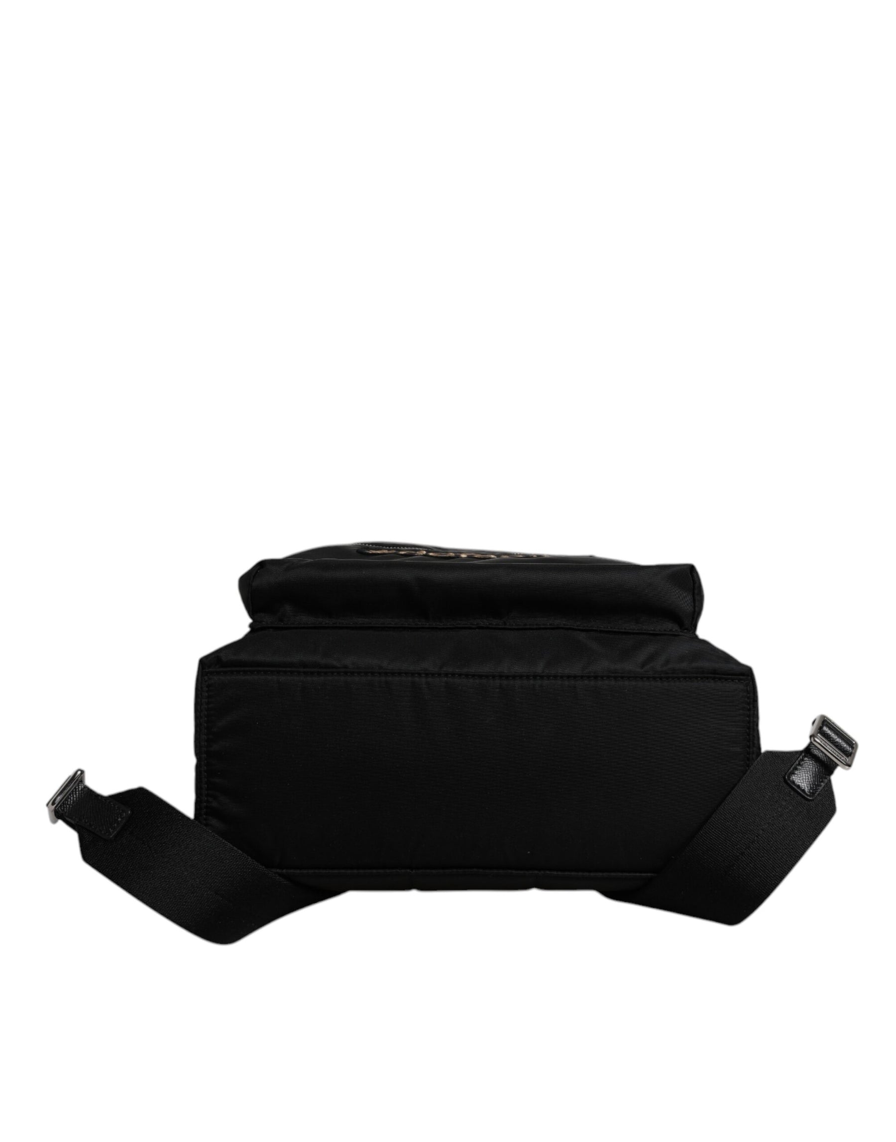 Dolce & Gabbana Black Nylon #DGFAMILY Embellished Backpack VULCANO Bag | Regal Royce