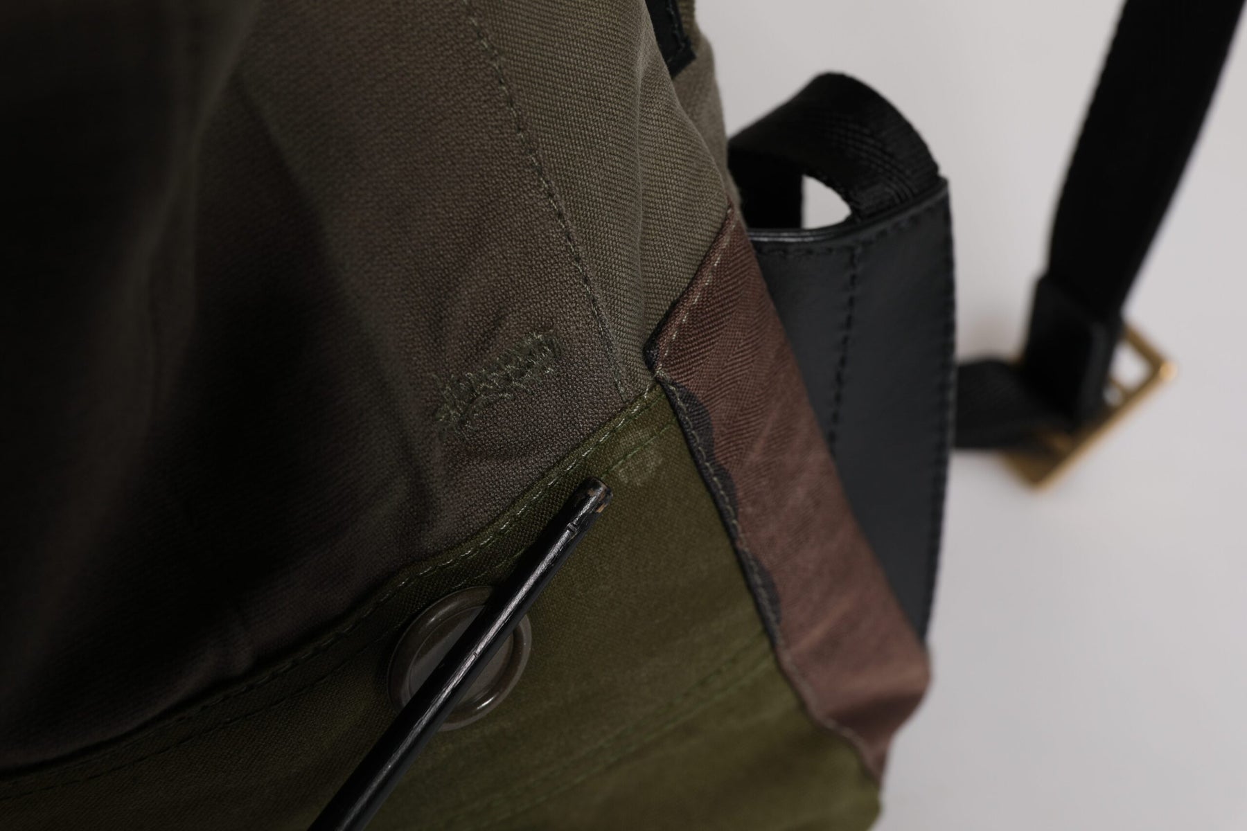 Dolce & Gabbana Military Green Patchwork Rucksack Backpack Bag | Regal Royce