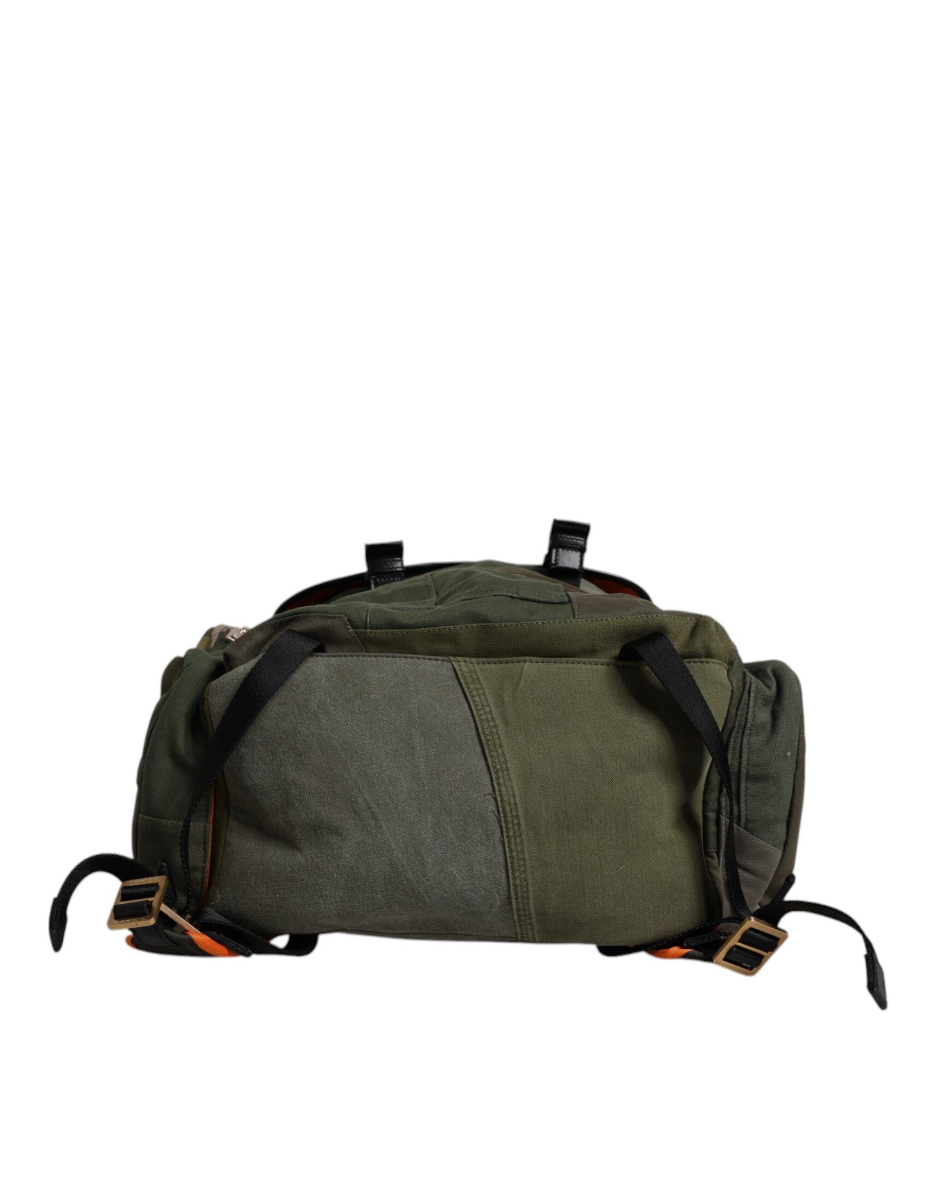 Dolce & Gabbana Military Green Patchwork Travel Backpack Bag | Regal Royce