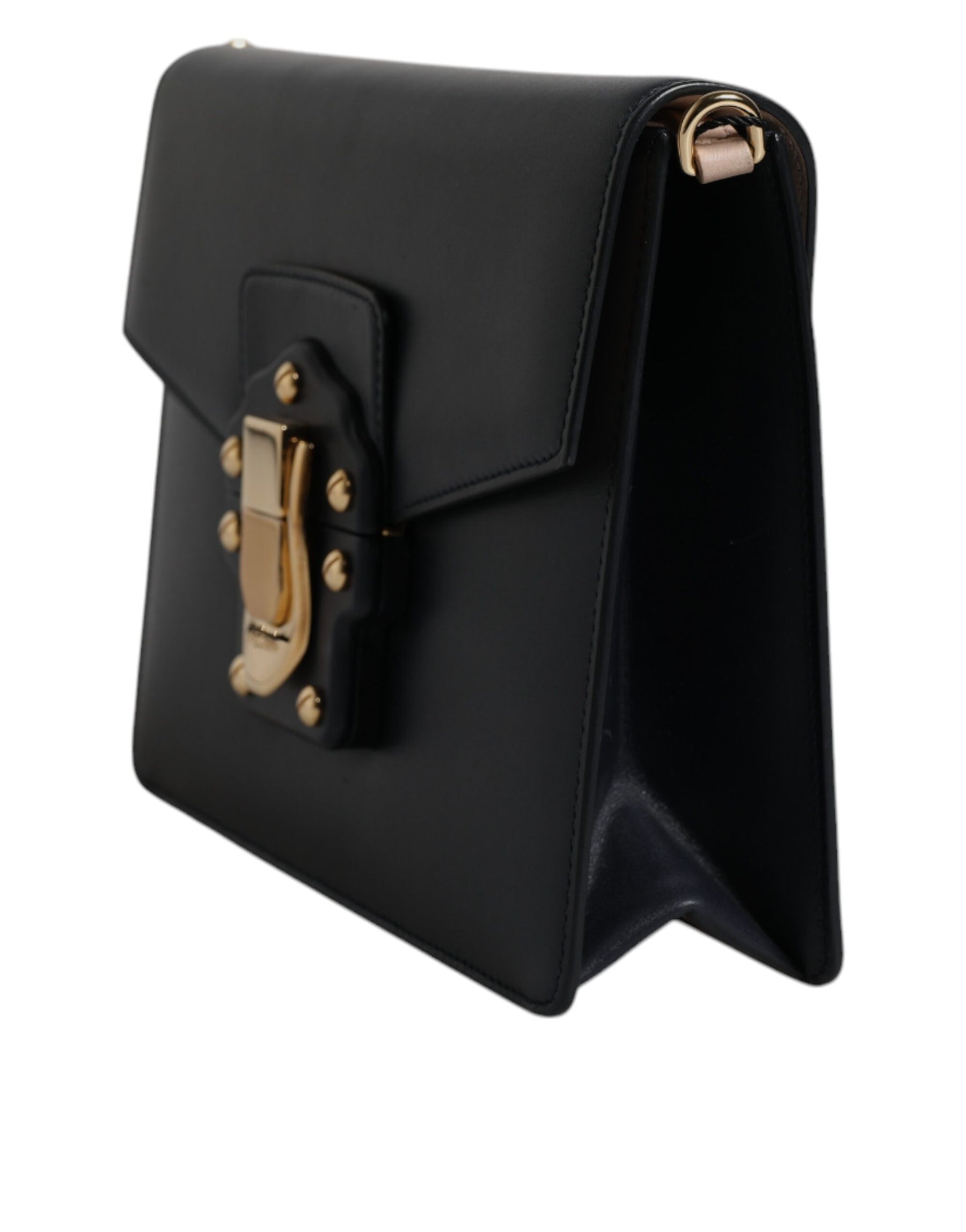 Dolce & Gabbana Black Calfskin Leather Shoulder Strap Bag | Regal Royce