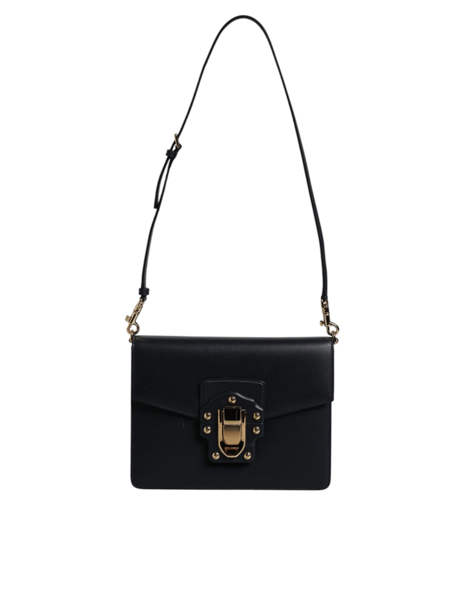 Dolce & Gabbana Black Calfskin Leather Shoulder Strap Bag | Regal Royce