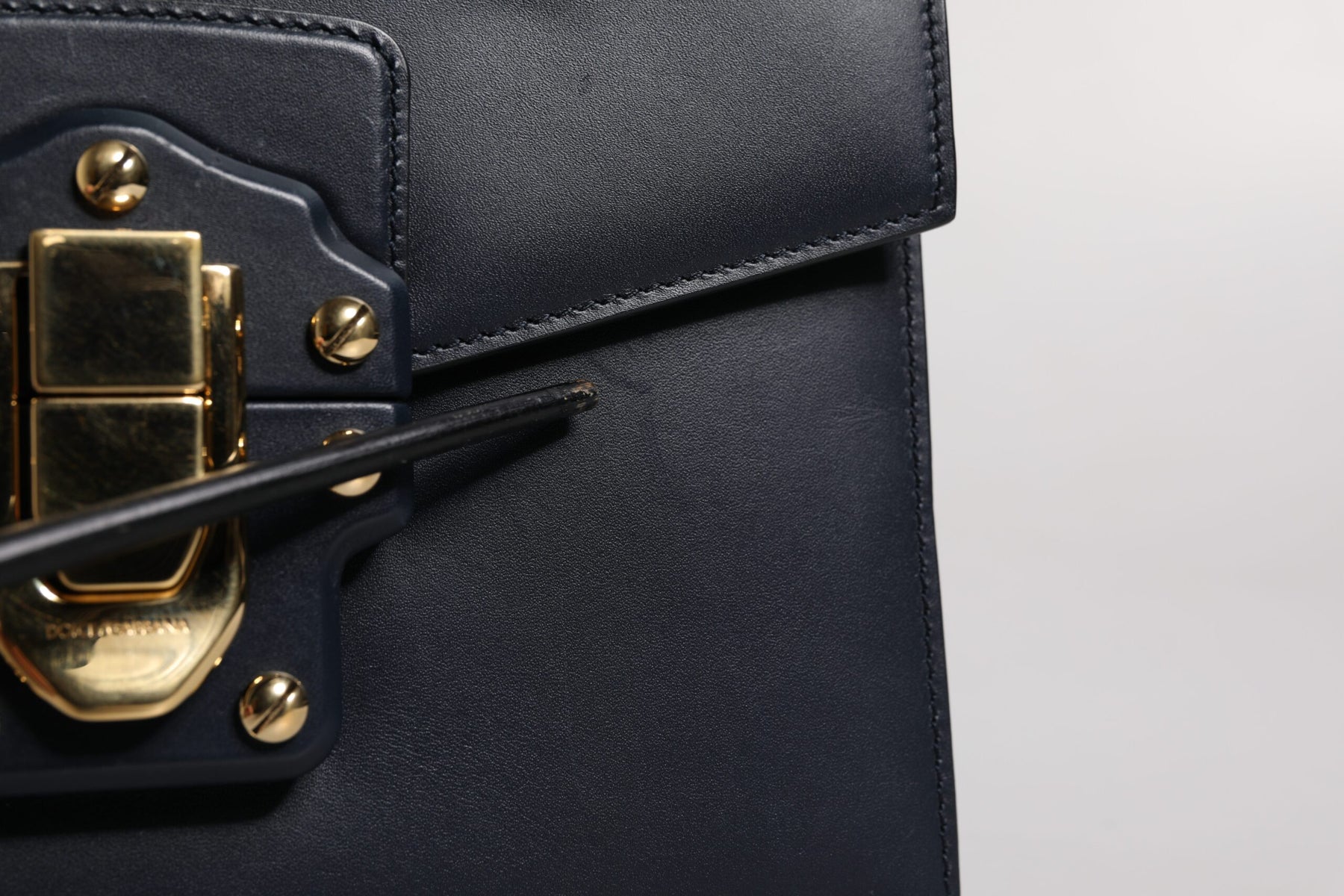 Dolce & Gabbana Black Calfskin Leather Shoulder Strap Bag | Regal Royce