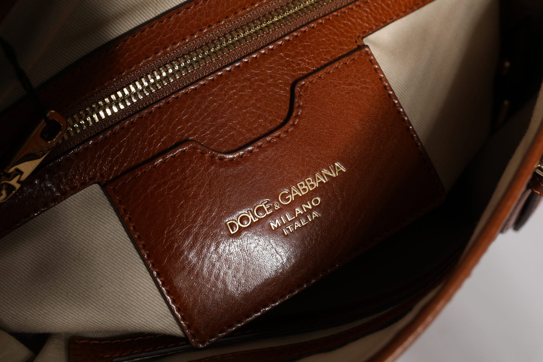 Dolce & Gabbana Brown Leopard Leather Shoulder Strap Tote Bag | Regal Royce