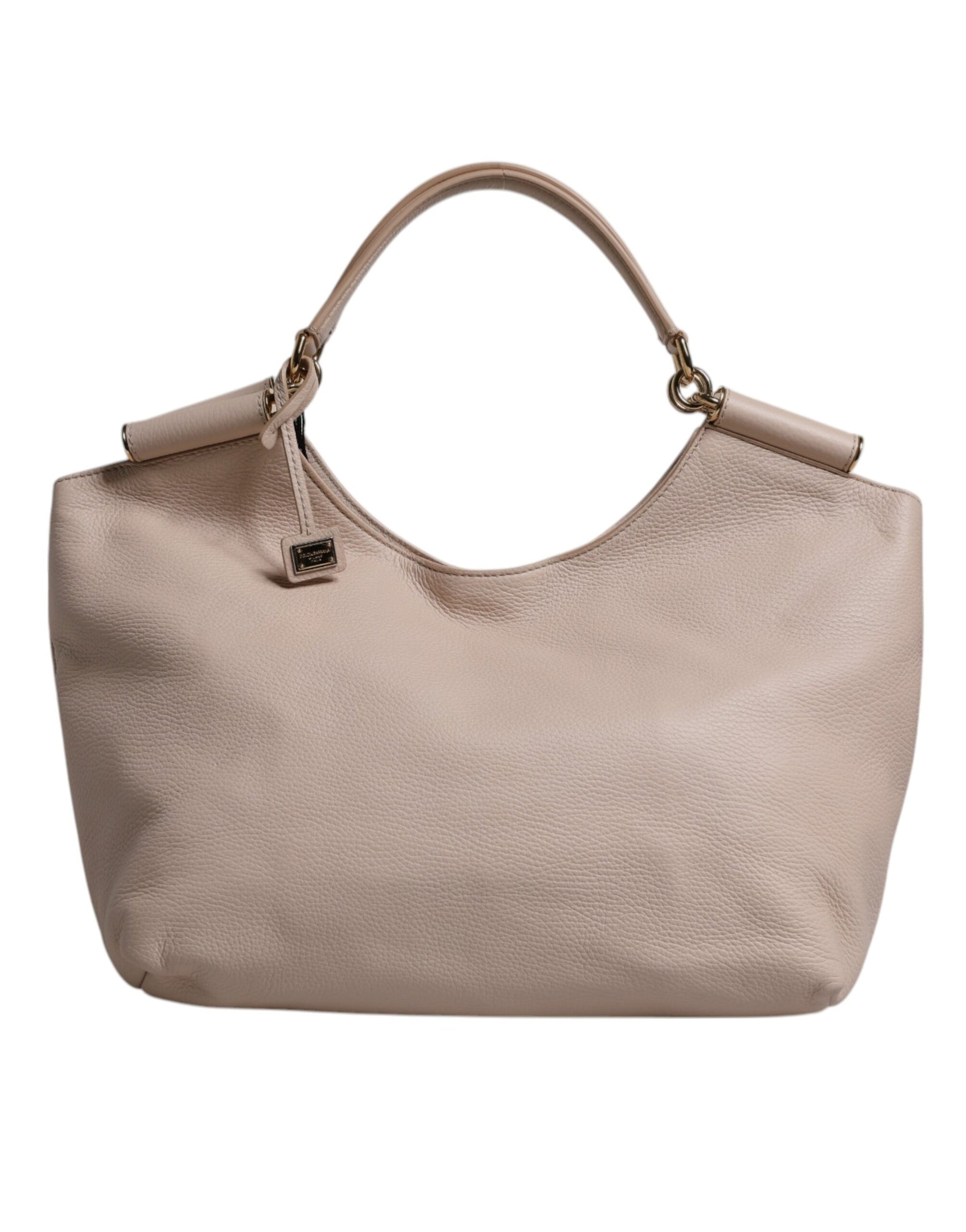 Dolce & Gabbana Light Pink Deer Leather Logo Plaque Tote Top Handle Bag | Regal Royce