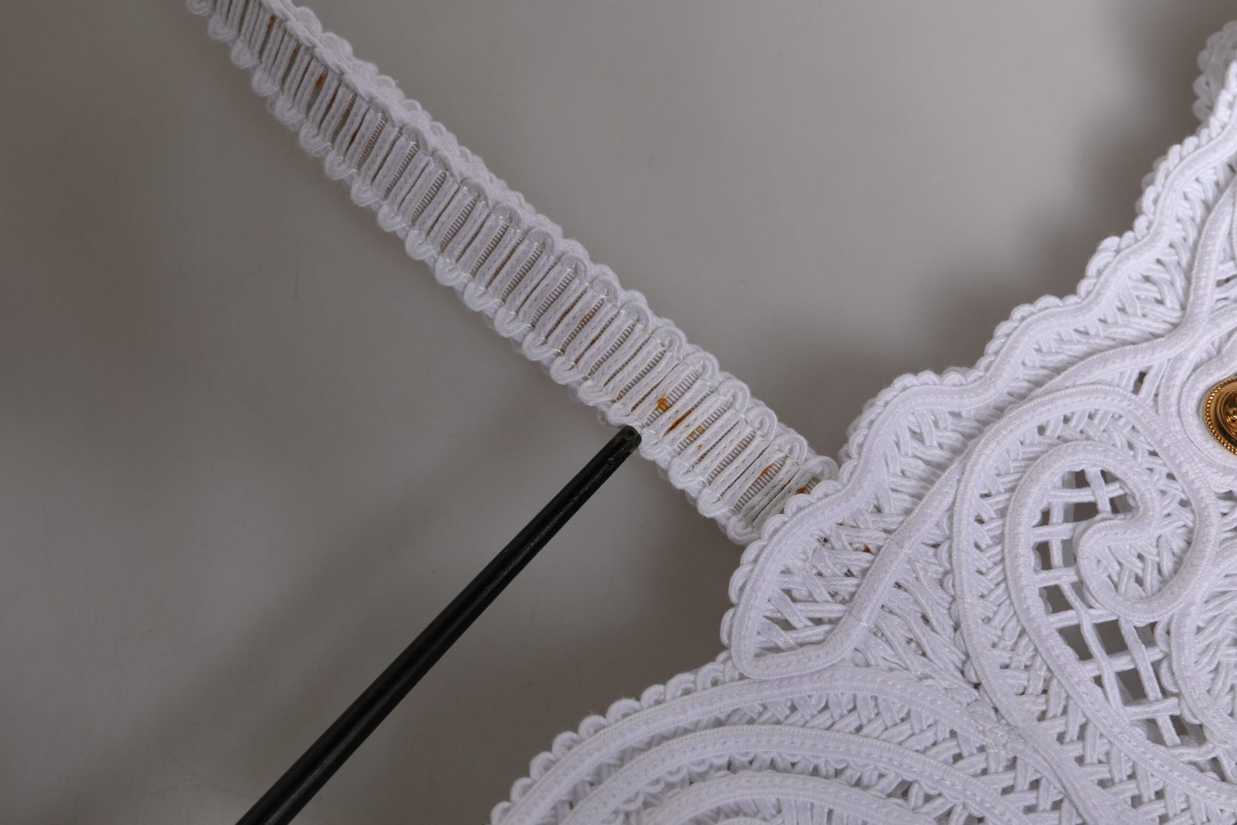 Dolce & Gabbana White Cordonetto Lace Beatrice Tote Shopping Bag | Regal Royce