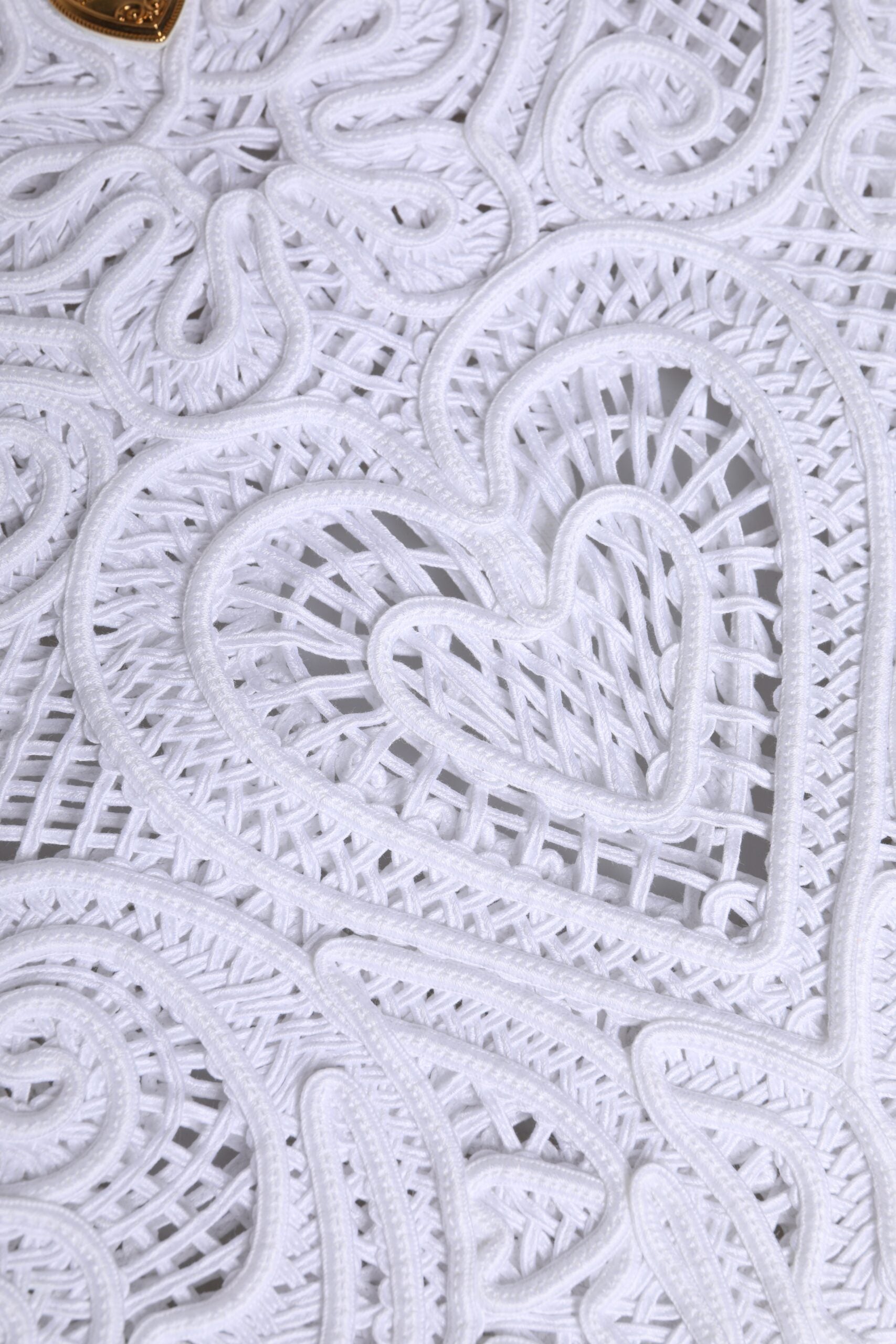 Dolce & Gabbana White Cordonetto Lace Beatrice Tote Shopping Bag | Regal Royce