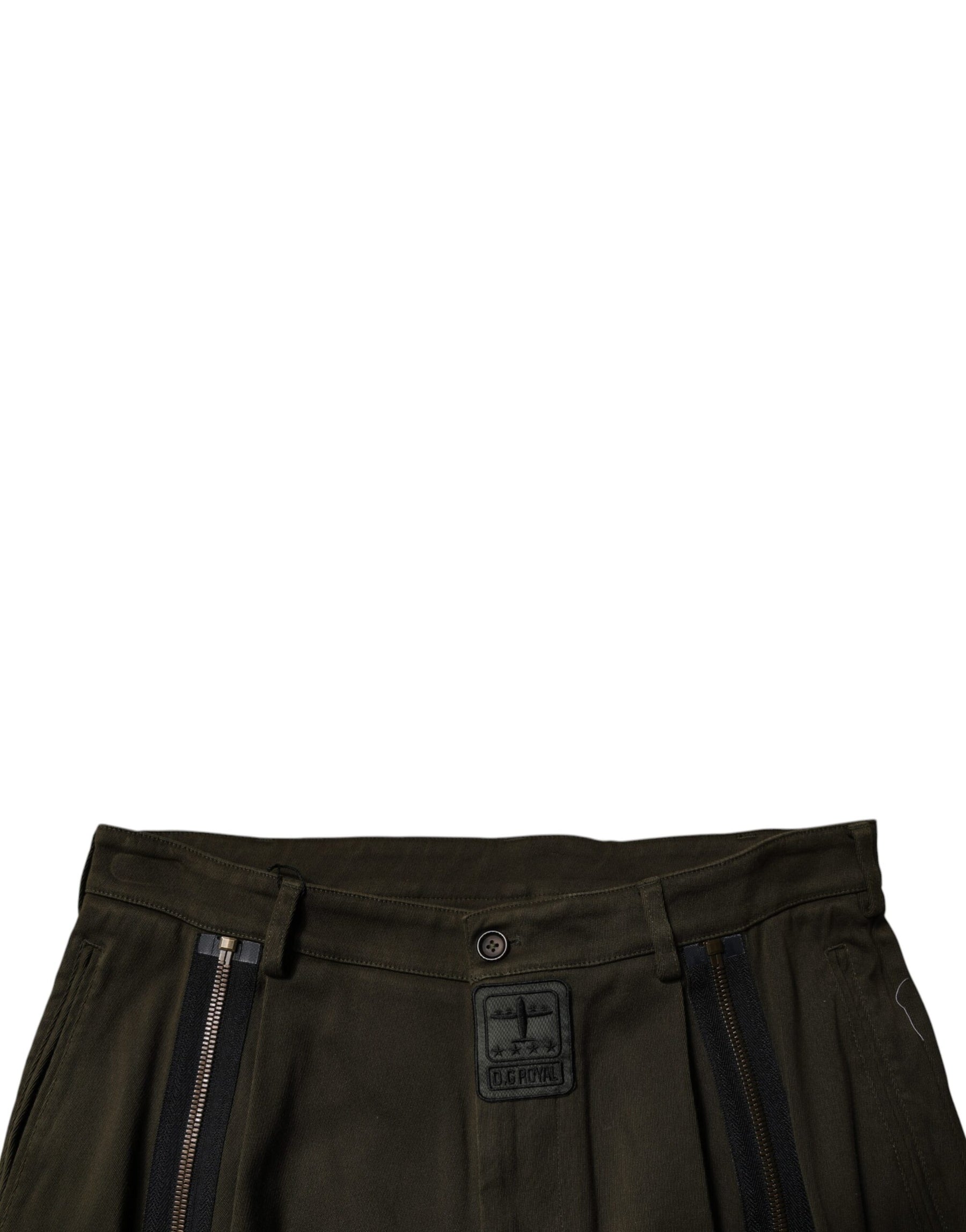 Dolce & Gabbana Dark Brown Cotton Jogger Cargo Pants | Regal Royce
