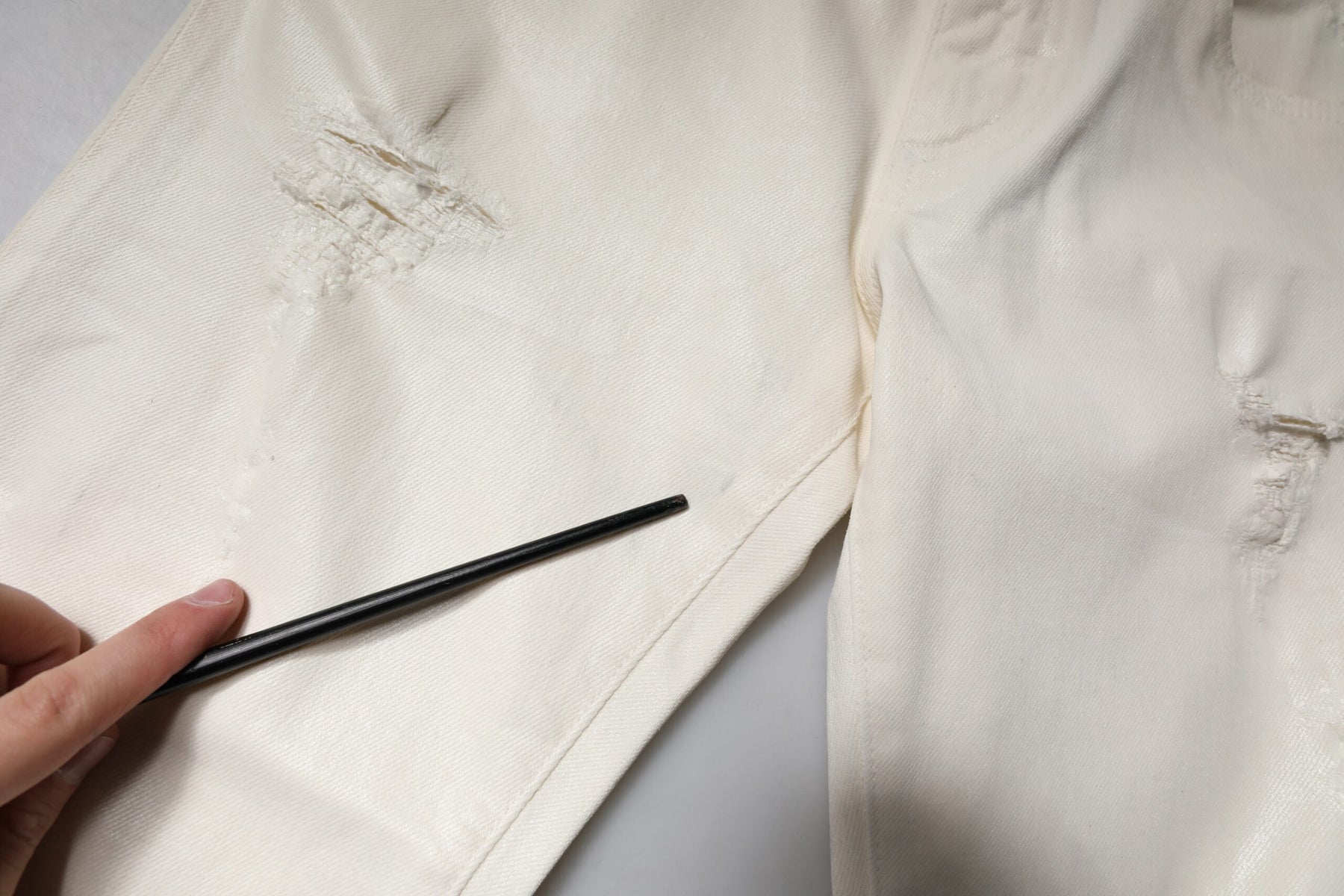 Dolce & Gabbana Off White Cotton Stretch Skinny Denim Jeans | Regal Royce