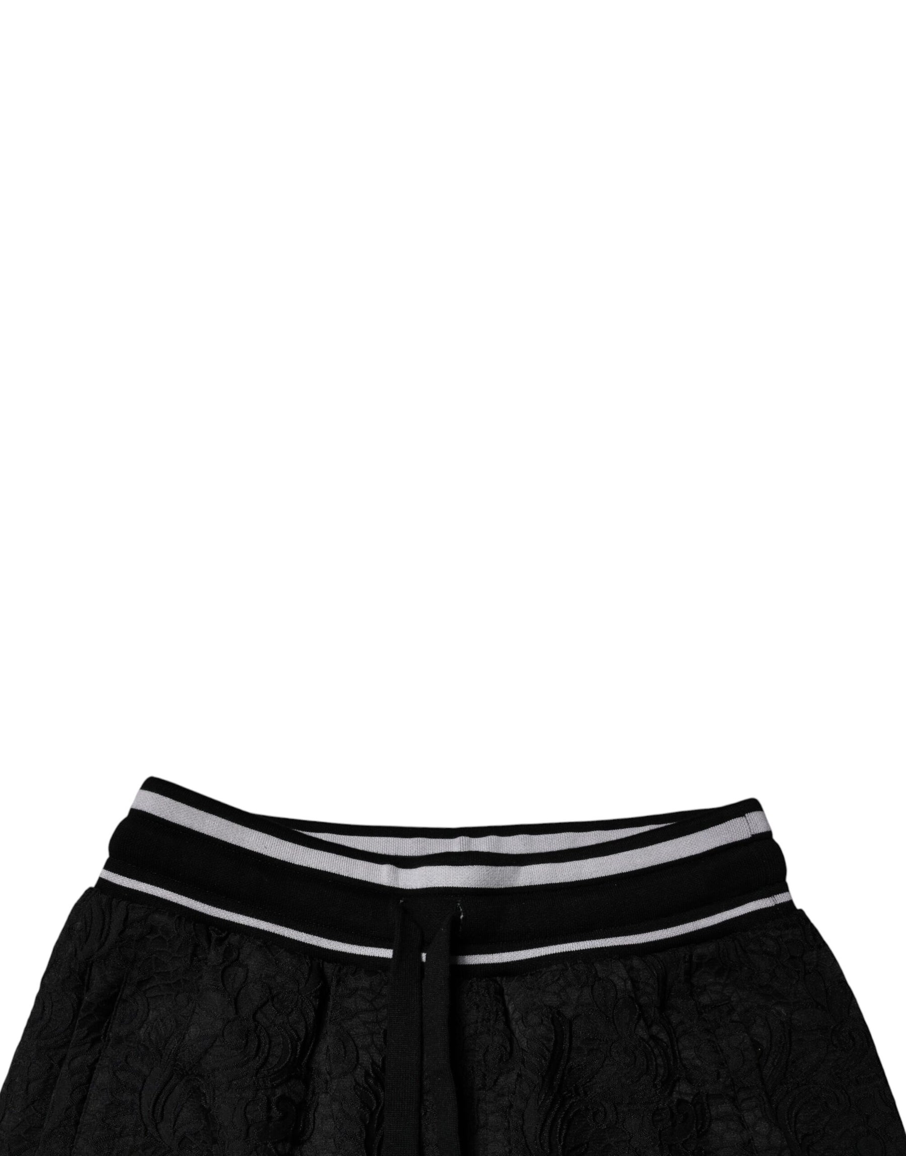 Dolce & Gabbana Black Mid Waist Jogger Men Sweatpants Pants | Regal Royce