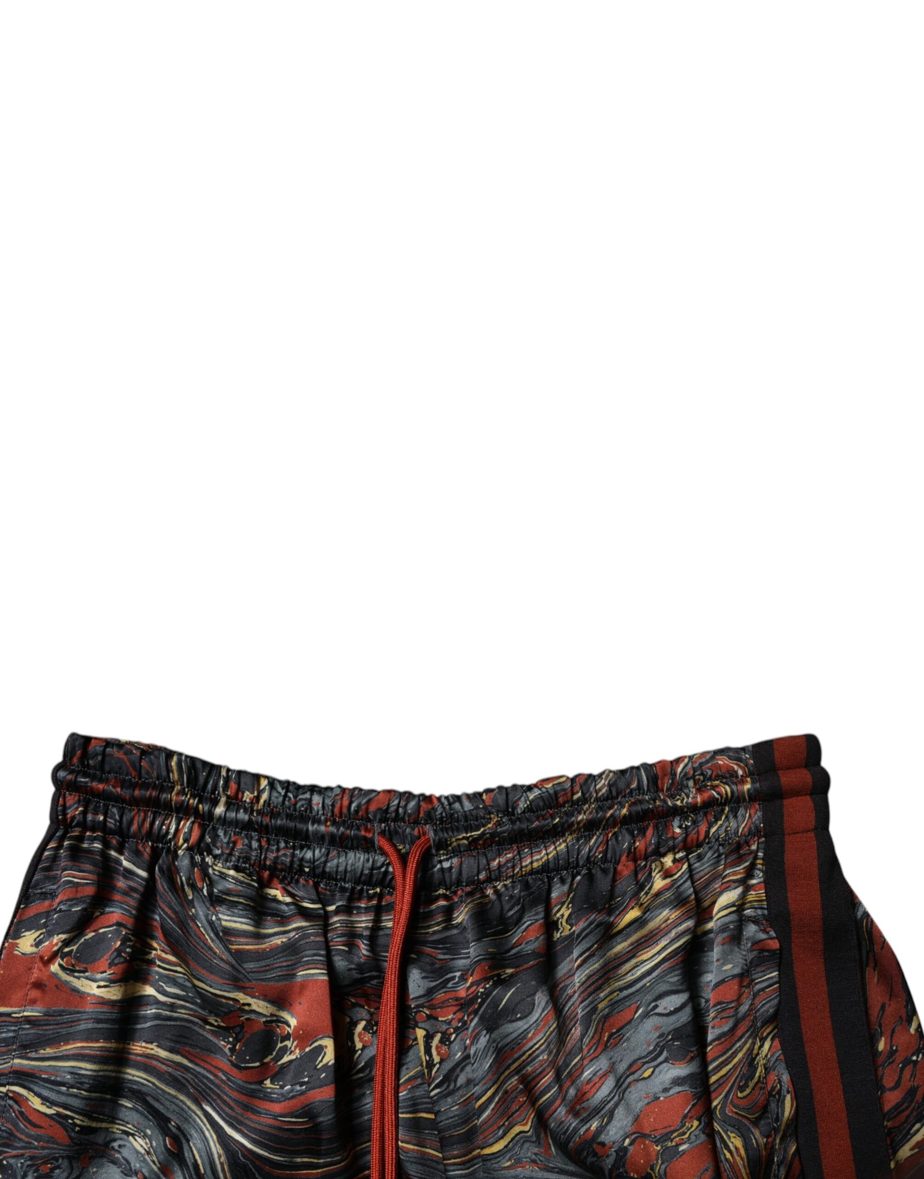 Dolce & Gabbana Multicolor Marble Print Trouser Bermuda Shorts | Regal Royce