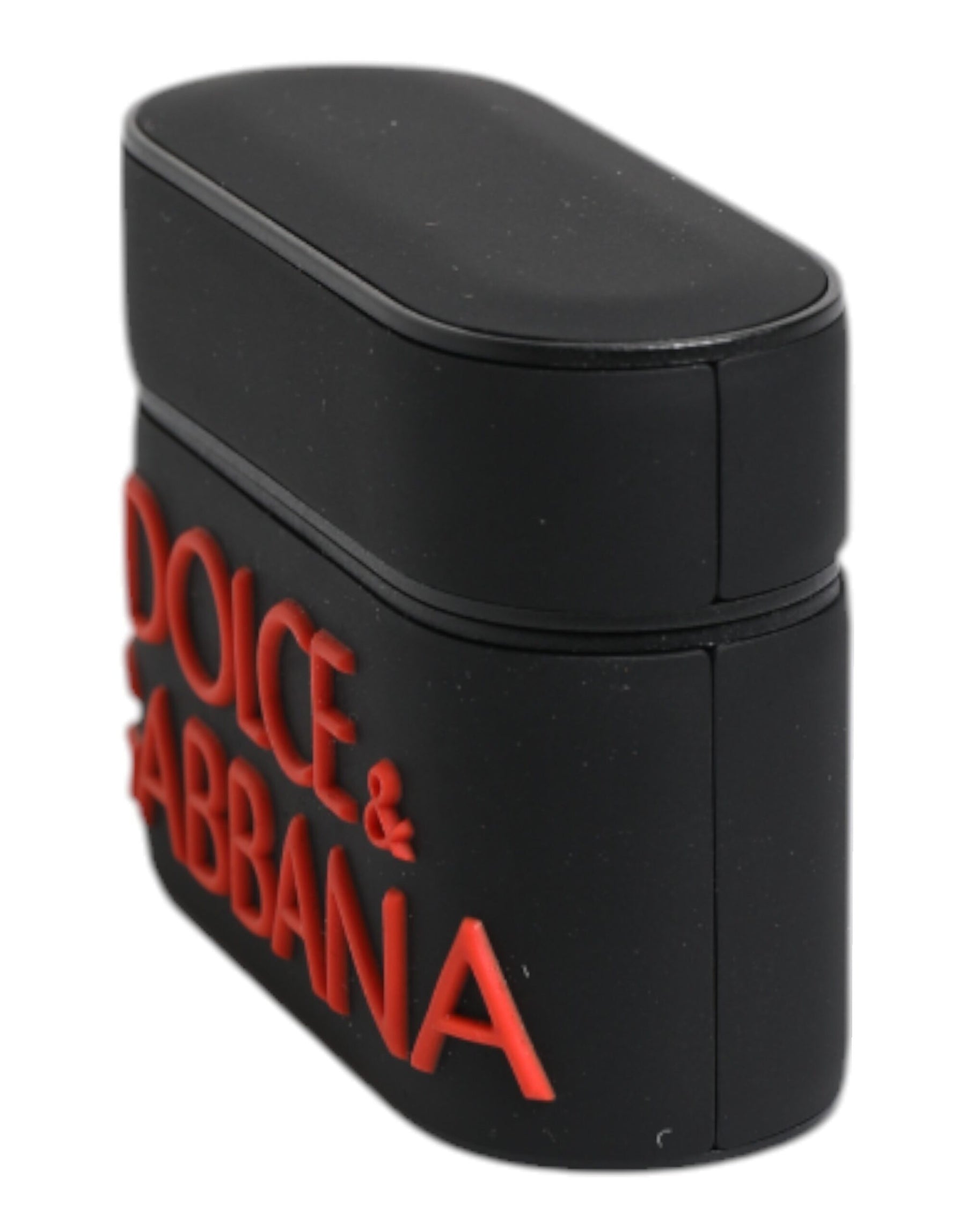 Dolce & Gabbana Black Orange Silicone Embossed Logo Airpods Case | Regal Royce