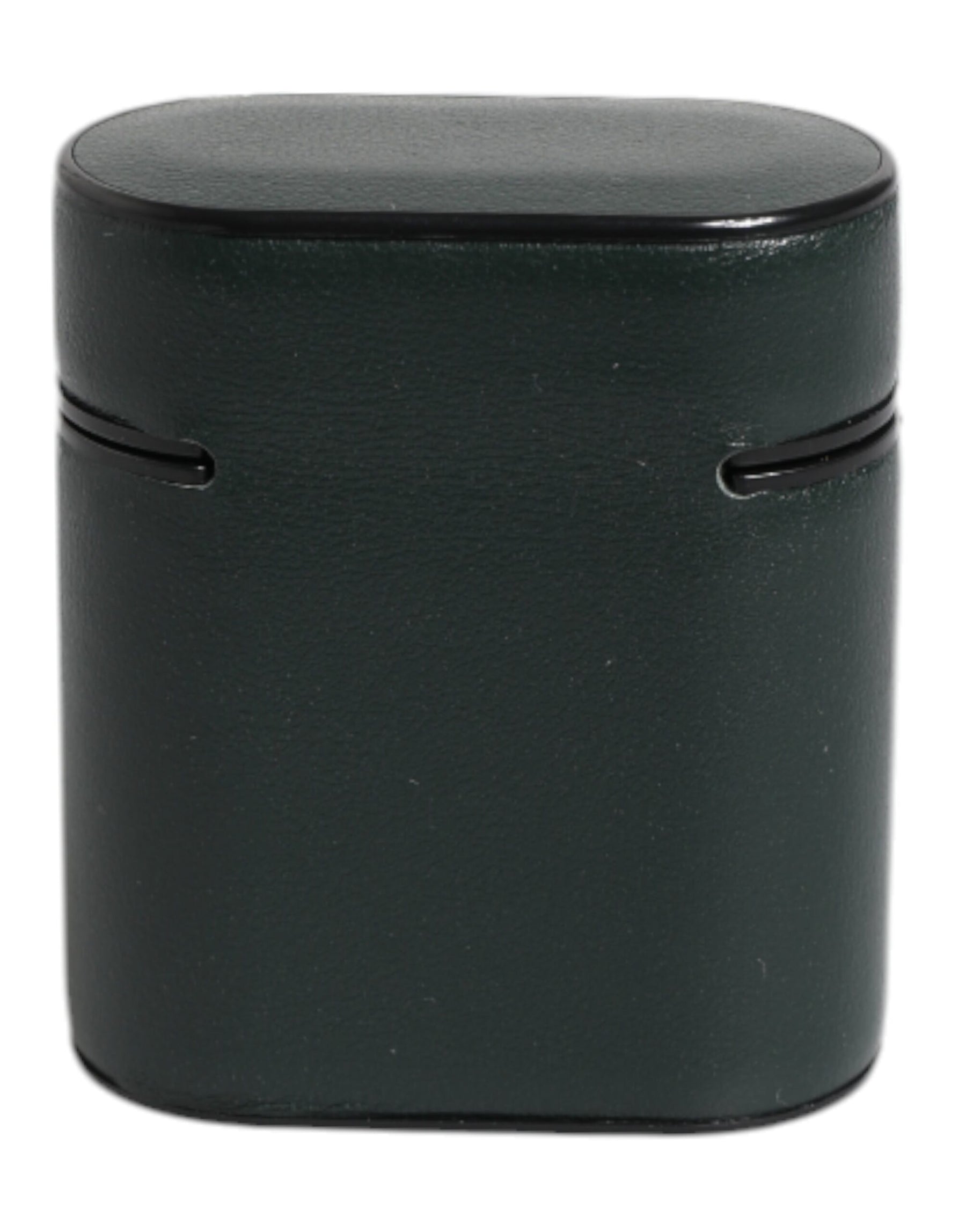 Dolce & Gabbana Green Calfskin Leather Logo Print Flip Holder Airpods Case | Regal Royce