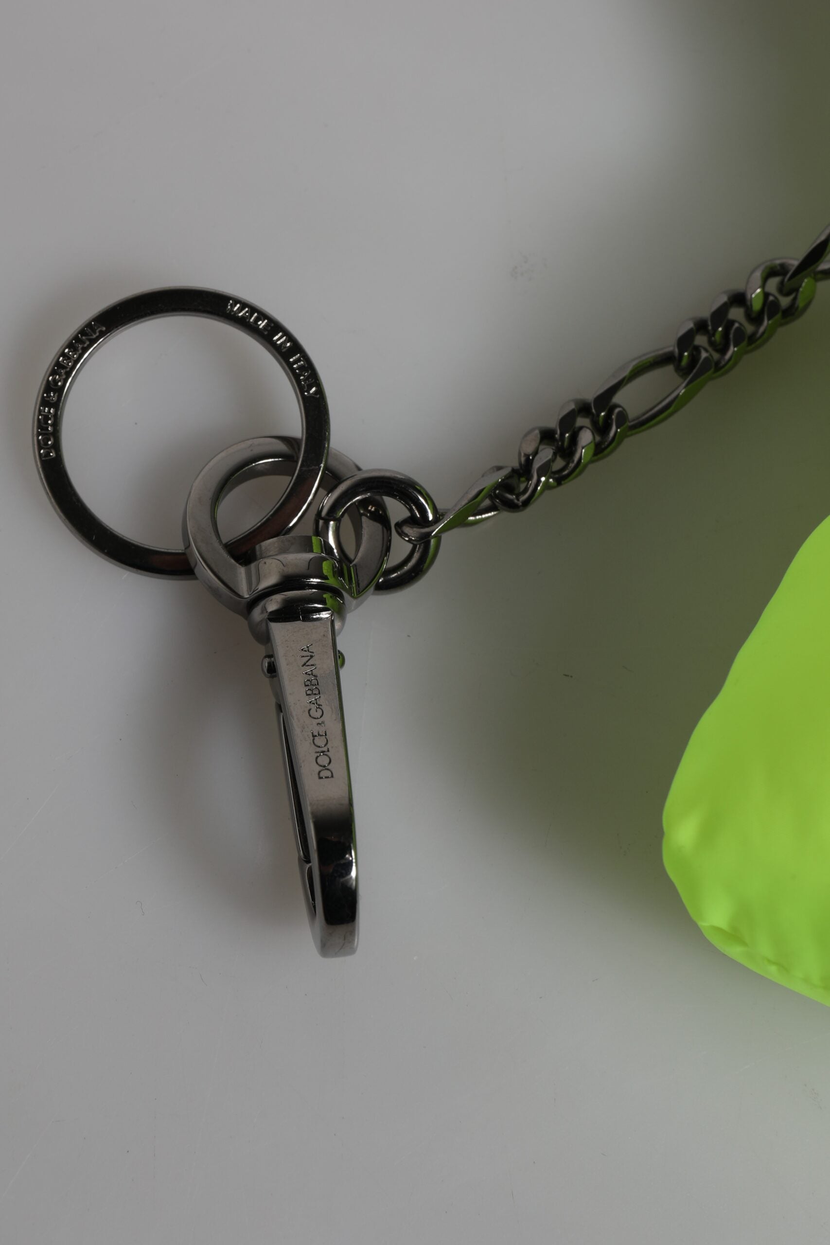Dolce & Gabbana Green Bear Embroidered Logo Keychain Clasp Keyring | Regal Royce