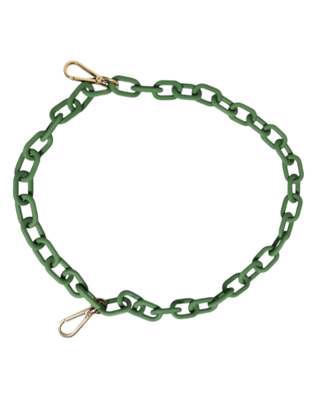 Dolce & Gabbana Green Plexy Acrylic Chunky Gold Hardware Wallet Chain