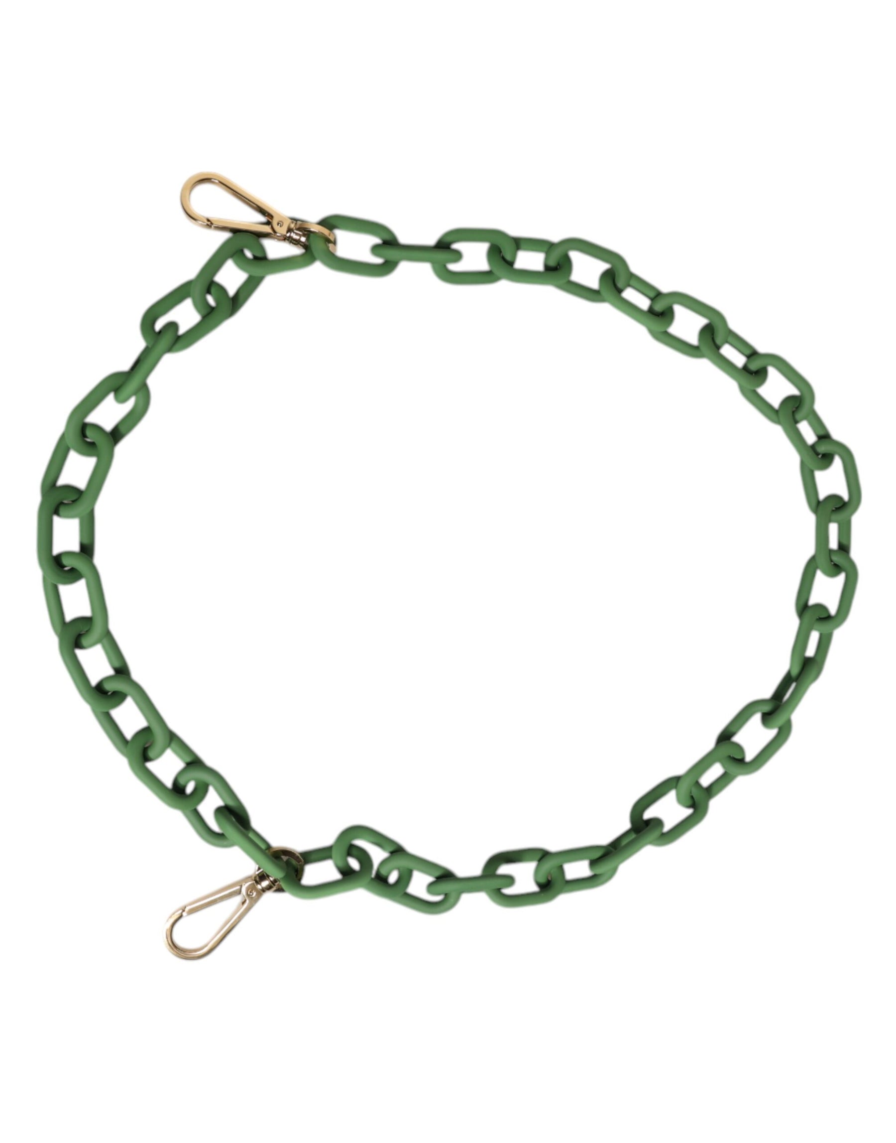 Dolce & Gabbana Green Plexy Acrylic Chunky Gold Hardware Wallet Chain | Regal Royce
