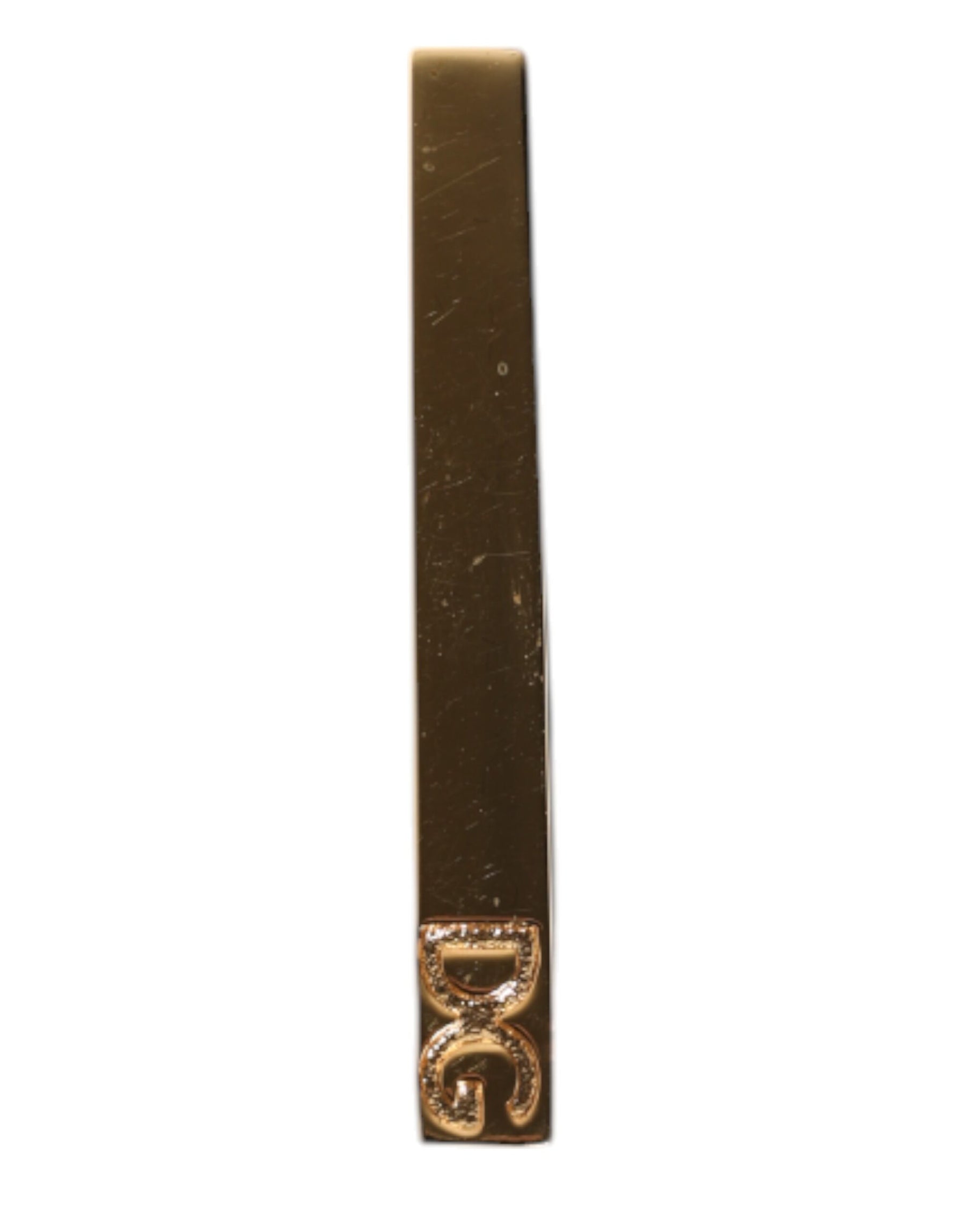 Dolce & Gabbana Gold Tone Brass Logo Branded Tie Clip Bar | Regal Royce