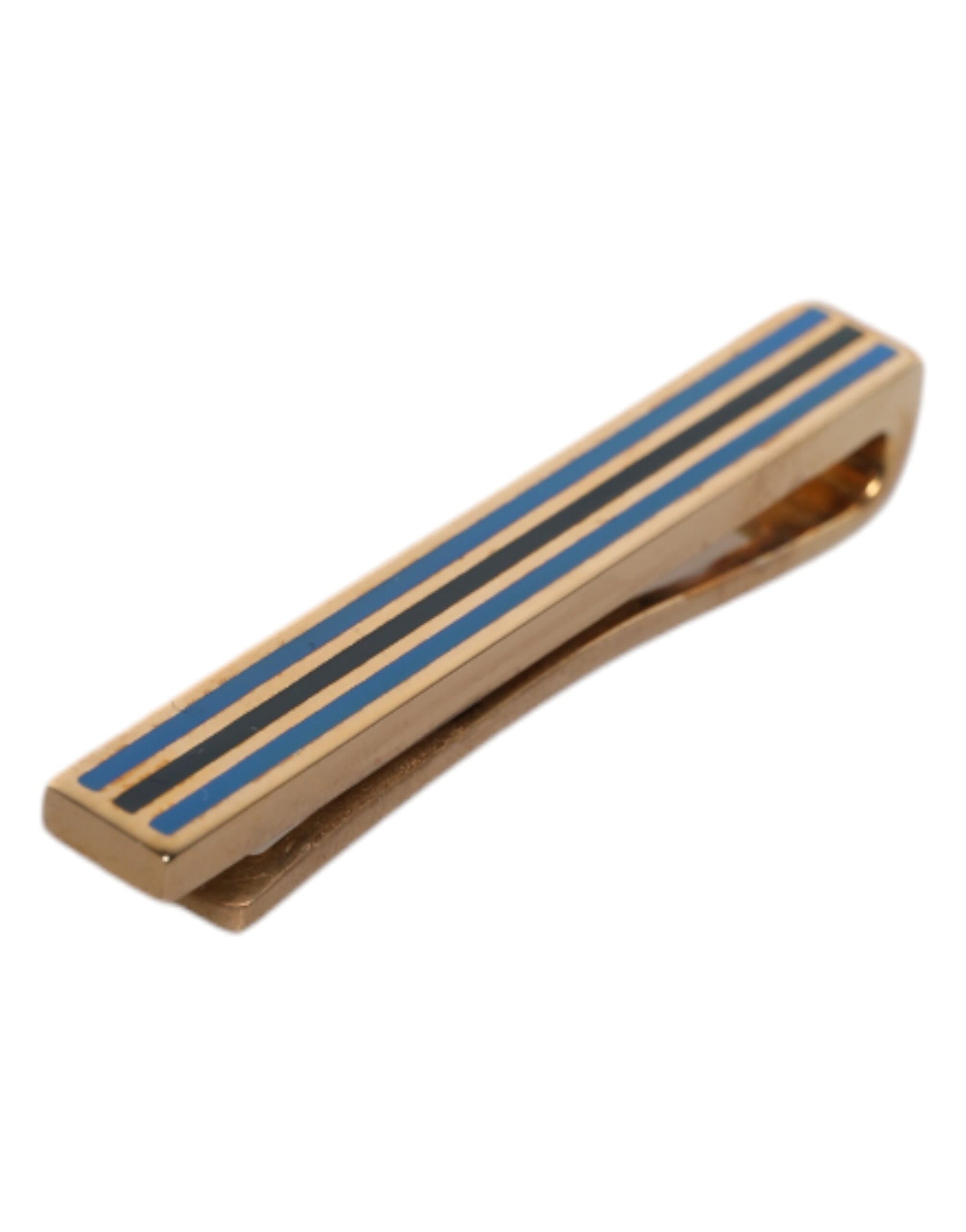Dolce & Gabbana Gold Tone Brass Logo Branded Tie Clip Bar | Regal Royce