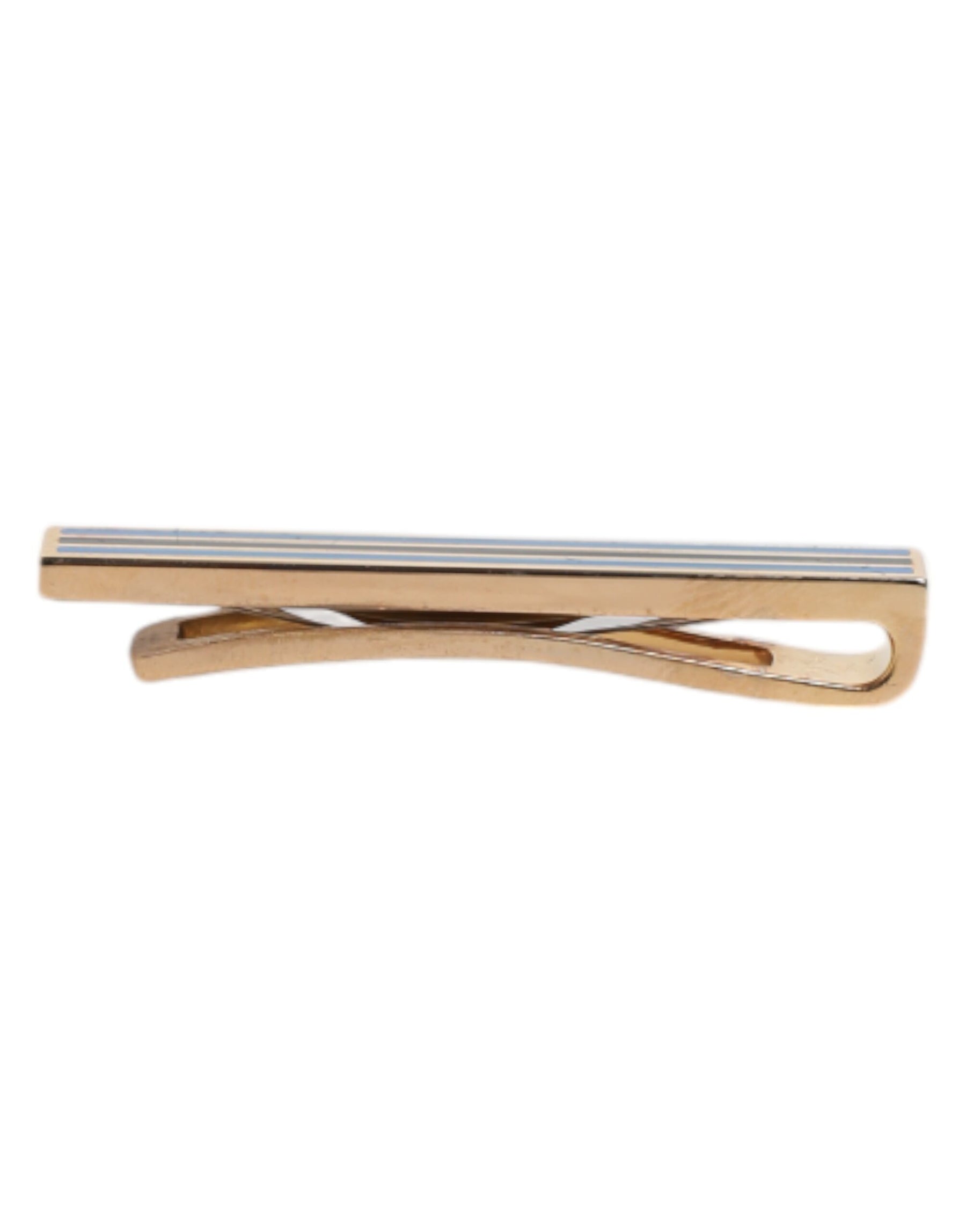 Dolce & Gabbana Gold Tone Brass Logo Branded Tie Clip Bar | Regal Royce