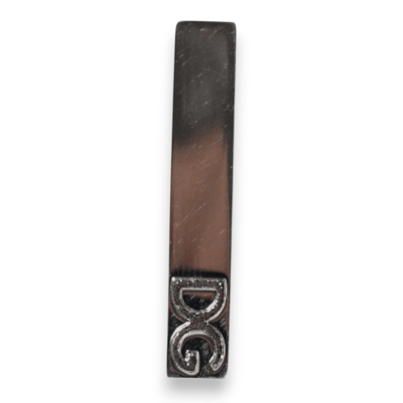 Dolce & Gabbana Silver Tone Brass Logo Branded Tie Clip Bar | Regal Royce