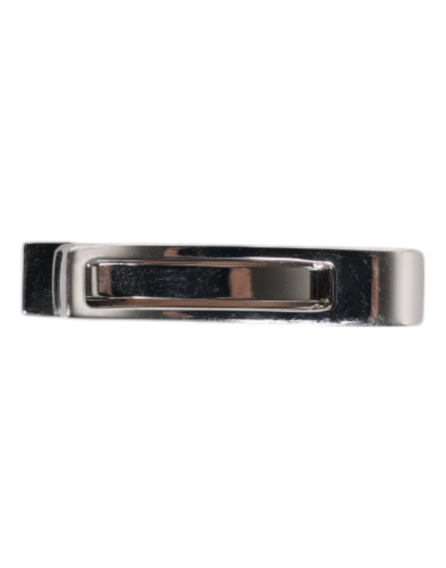 Dolce & Gabbana Silver Tone Brass Logo Branded Tie Clip Bar | Regal Royce