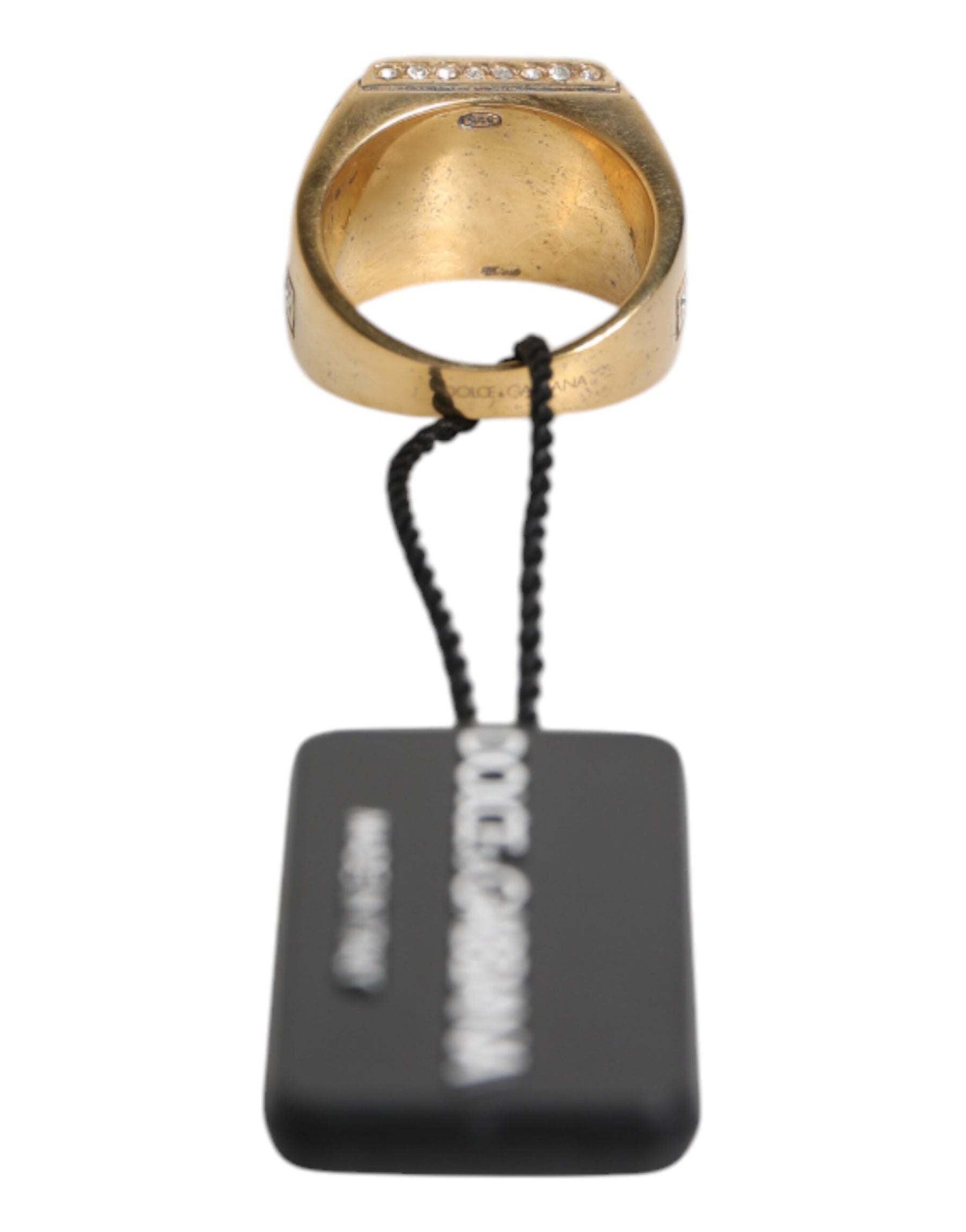 Dolce & Gabbana Gold Tone Sterling Silver 925 Crystals Ring | Regal Royce