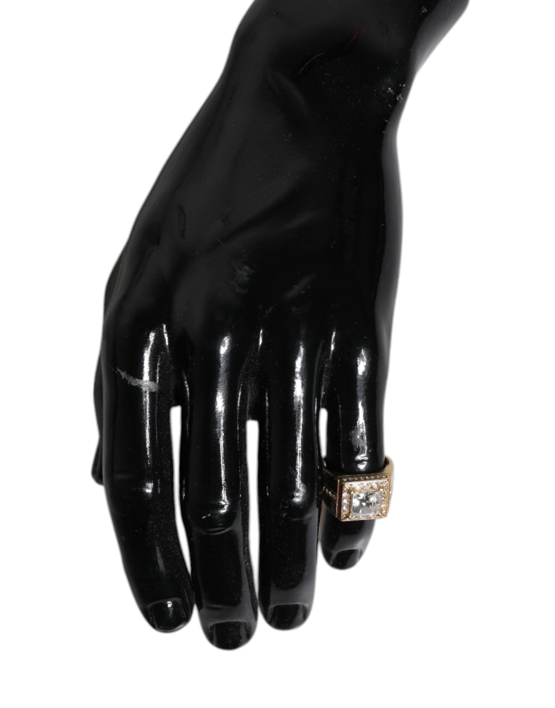 Dolce & Gabbana Gold Tone Sterling Silver 925 Crystals Ring | Regal Royce