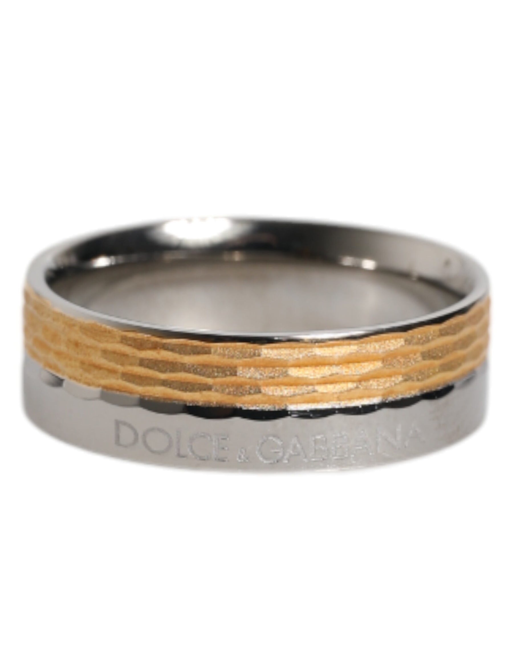 Dolce & Gabbana Gold Silver Tone Real Brass DG Logo Ring | Regal Royce