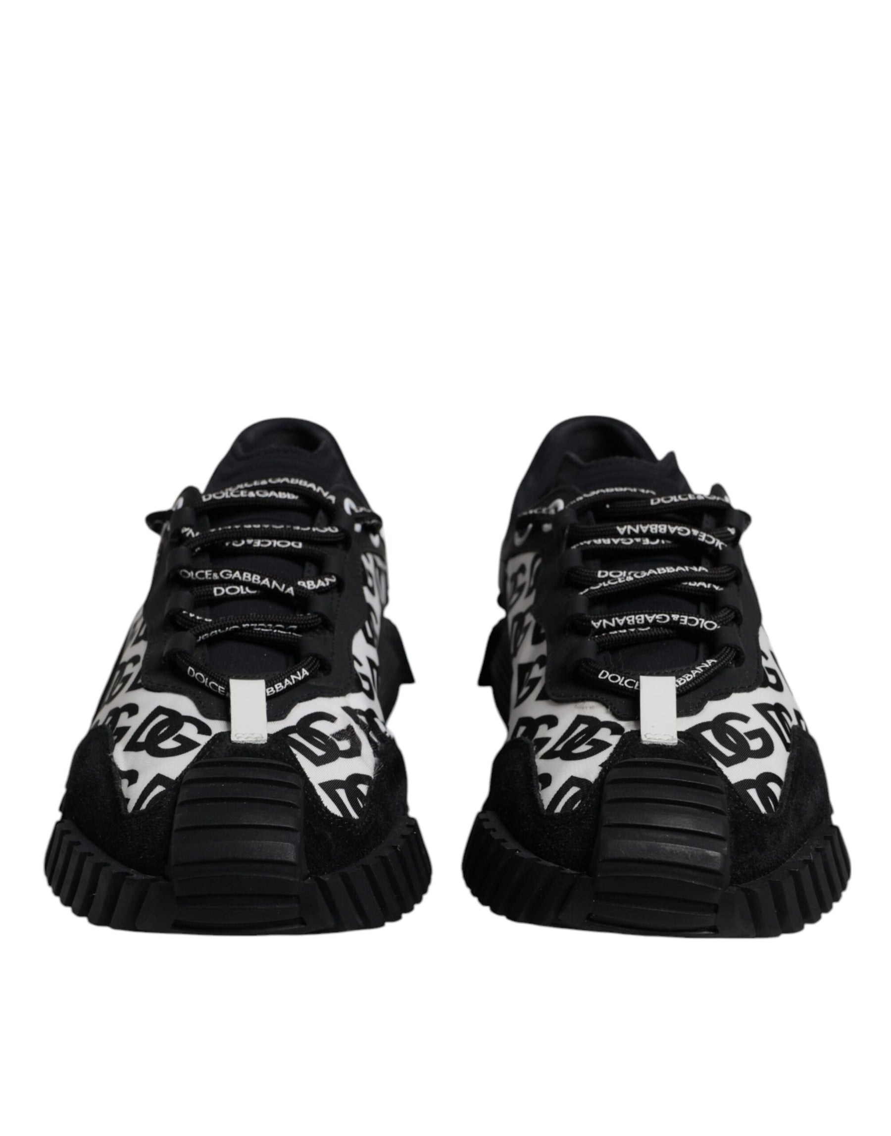 Dolce & Gabbana Black Logo Lace Up Low Top NS1 Sneakers Shoes | Regal Royce