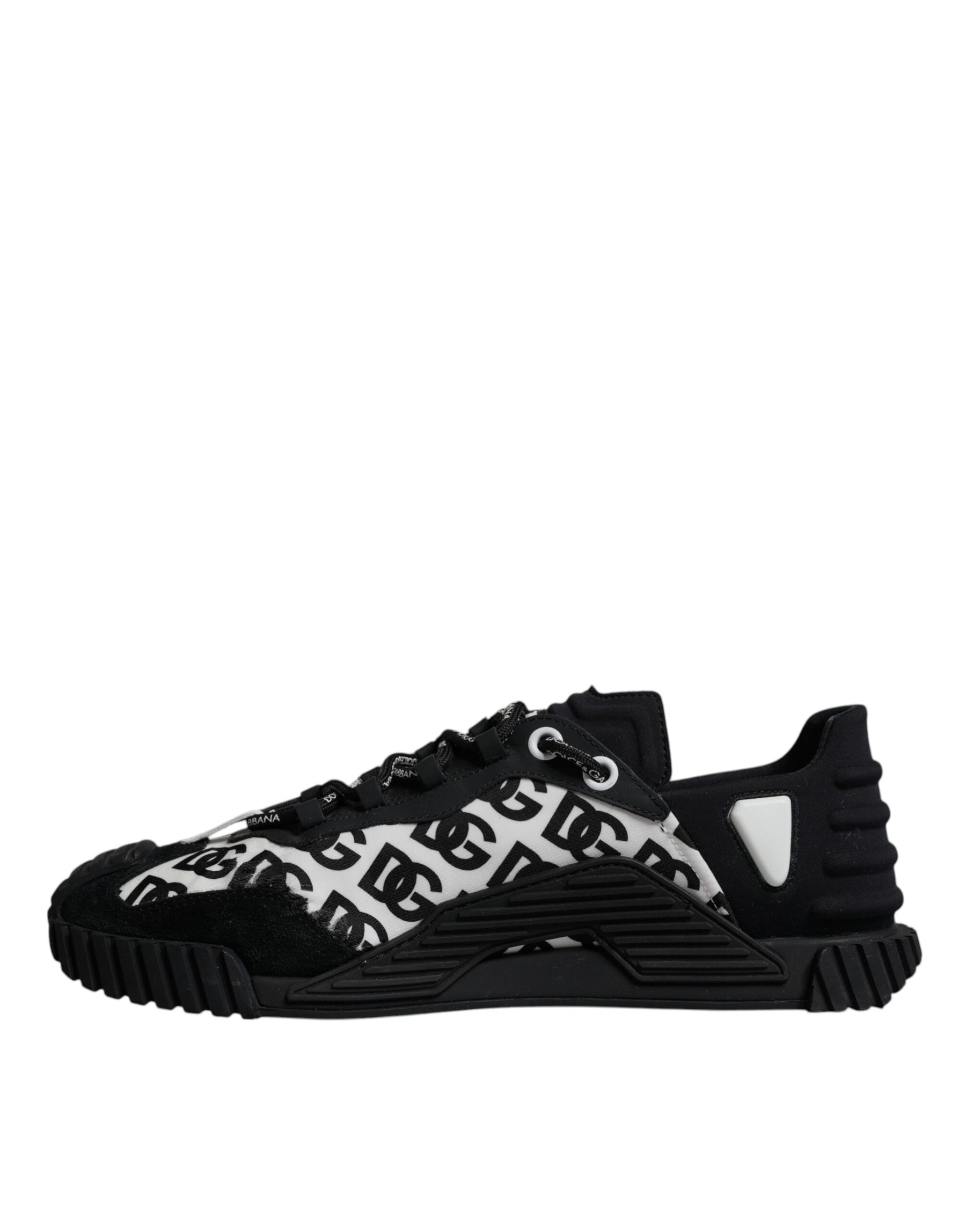 Dolce & Gabbana Black Logo Lace Up Low Top NS1 Sneakers Shoes | Regal Royce