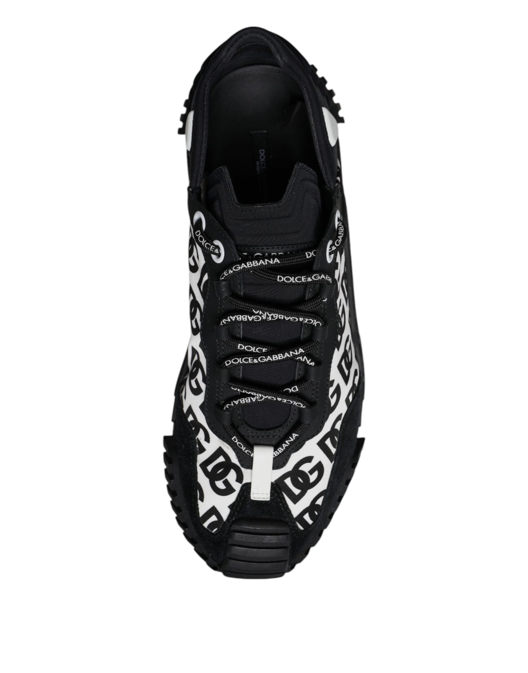 Dolce & Gabbana Black Logo Lace Up Low Top NS1 Sneakers Shoes | Regal Royce