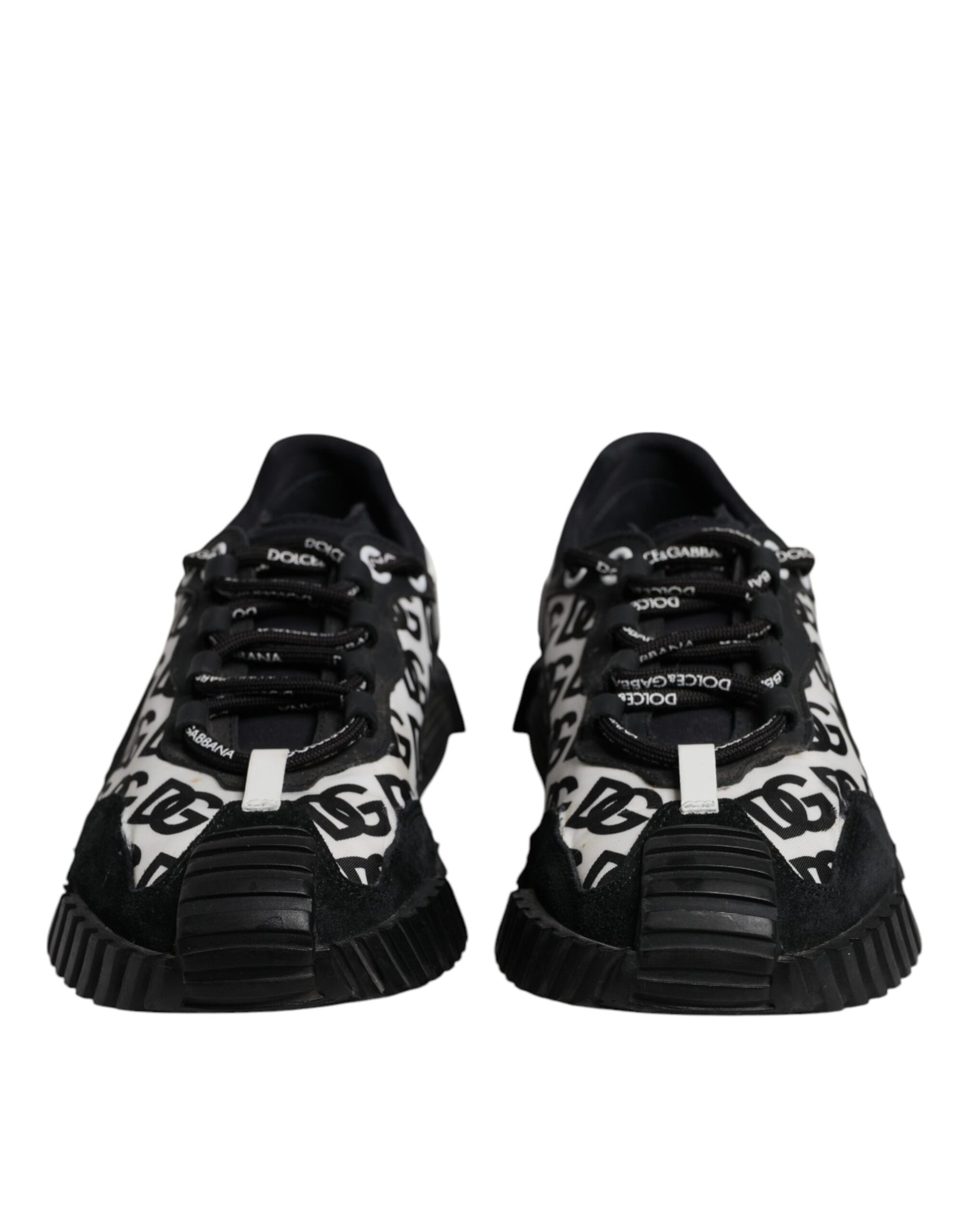 Dolce & Gabbana Black Logo Lace Up Low Top NS1 Sneakers Shoes | Regal Royce