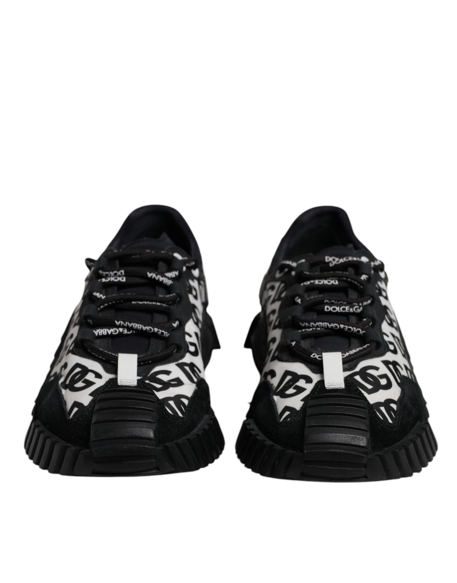 Dolce & Gabbana Black Logo Lace Up Low Top NS1 Sneakers Shoes | Regal Royce