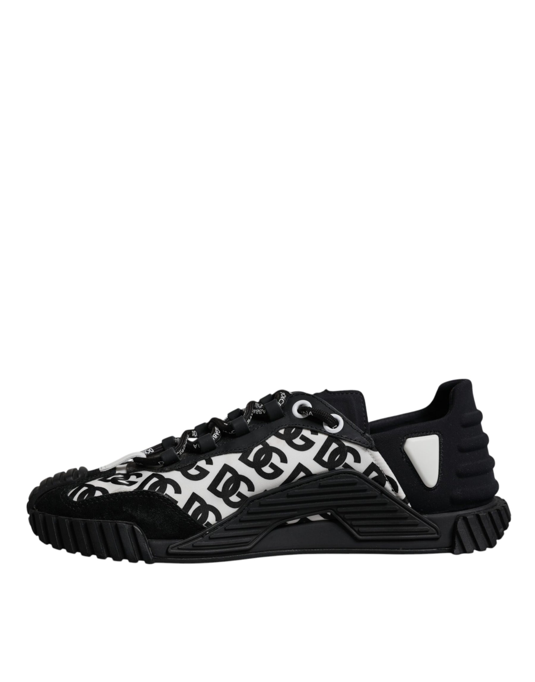Dolce & Gabbana Black Logo Lace Up Low Top NS1 Sneakers Shoes | Regal Royce