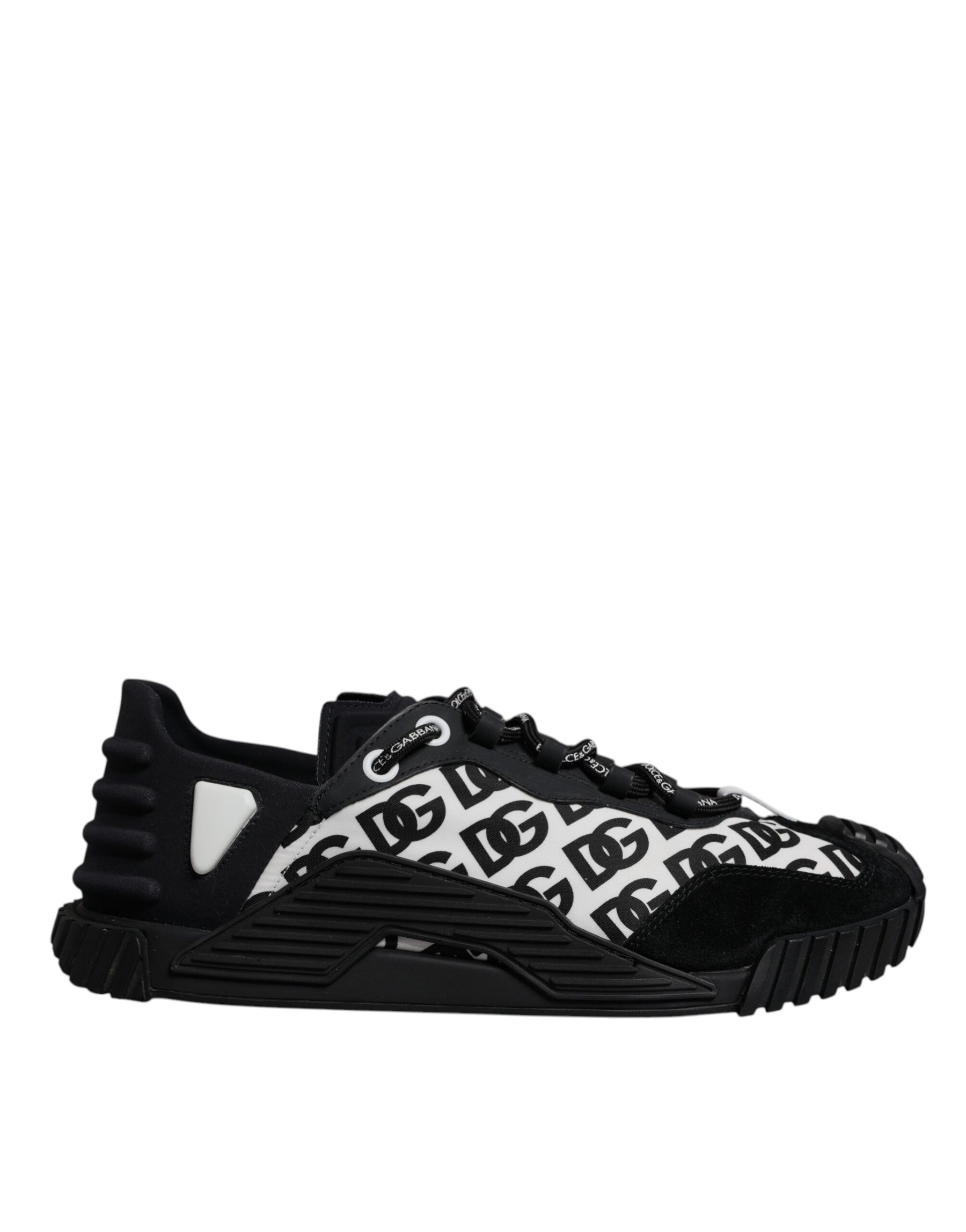 Dolce & Gabbana Black Logo Lace Up Low Top NS1 Sneakers Shoes | Regal Royce