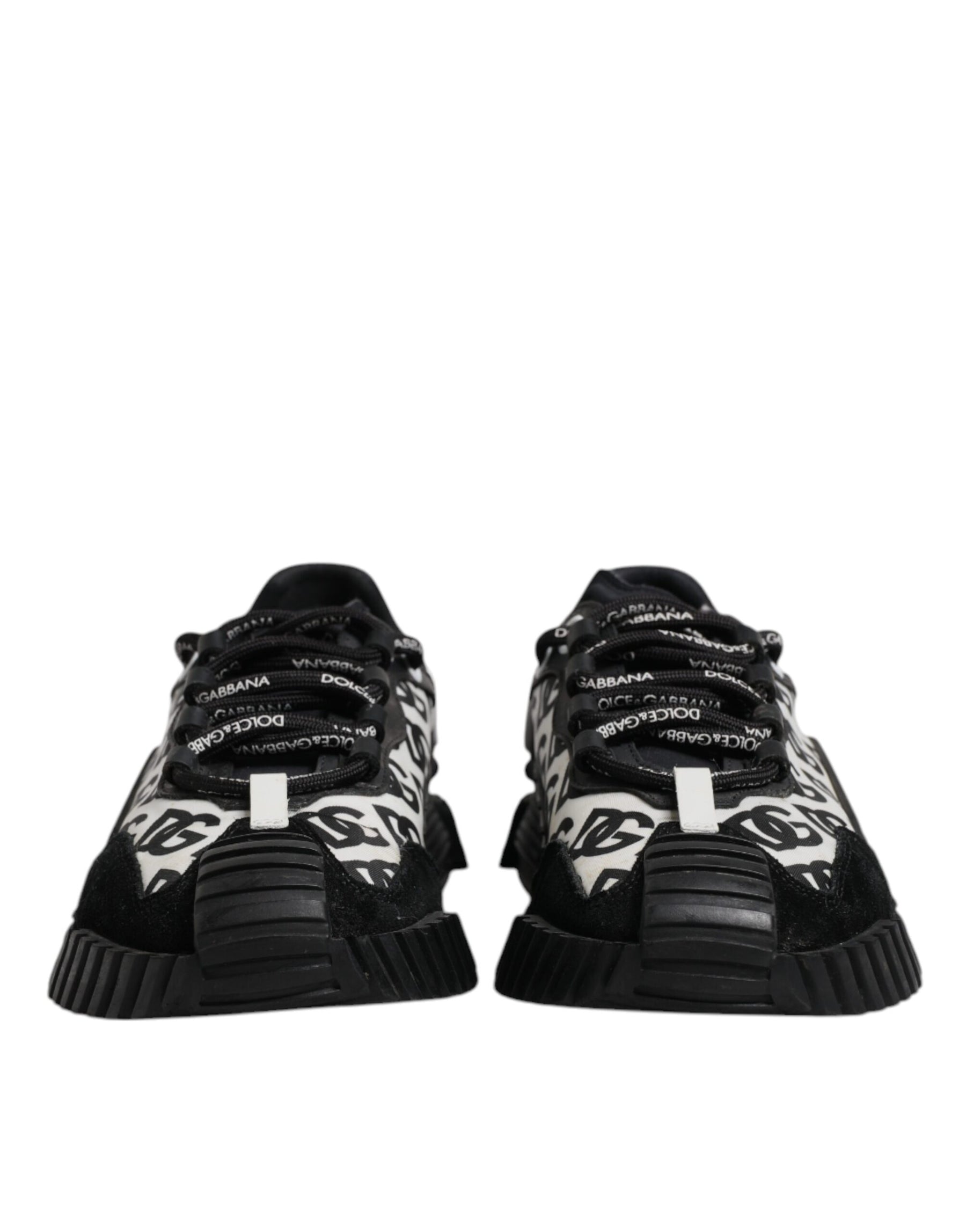 Dolce & Gabbana Black Logo Lace Up Low Top NS1 Sneakers Shoes | Regal Royce