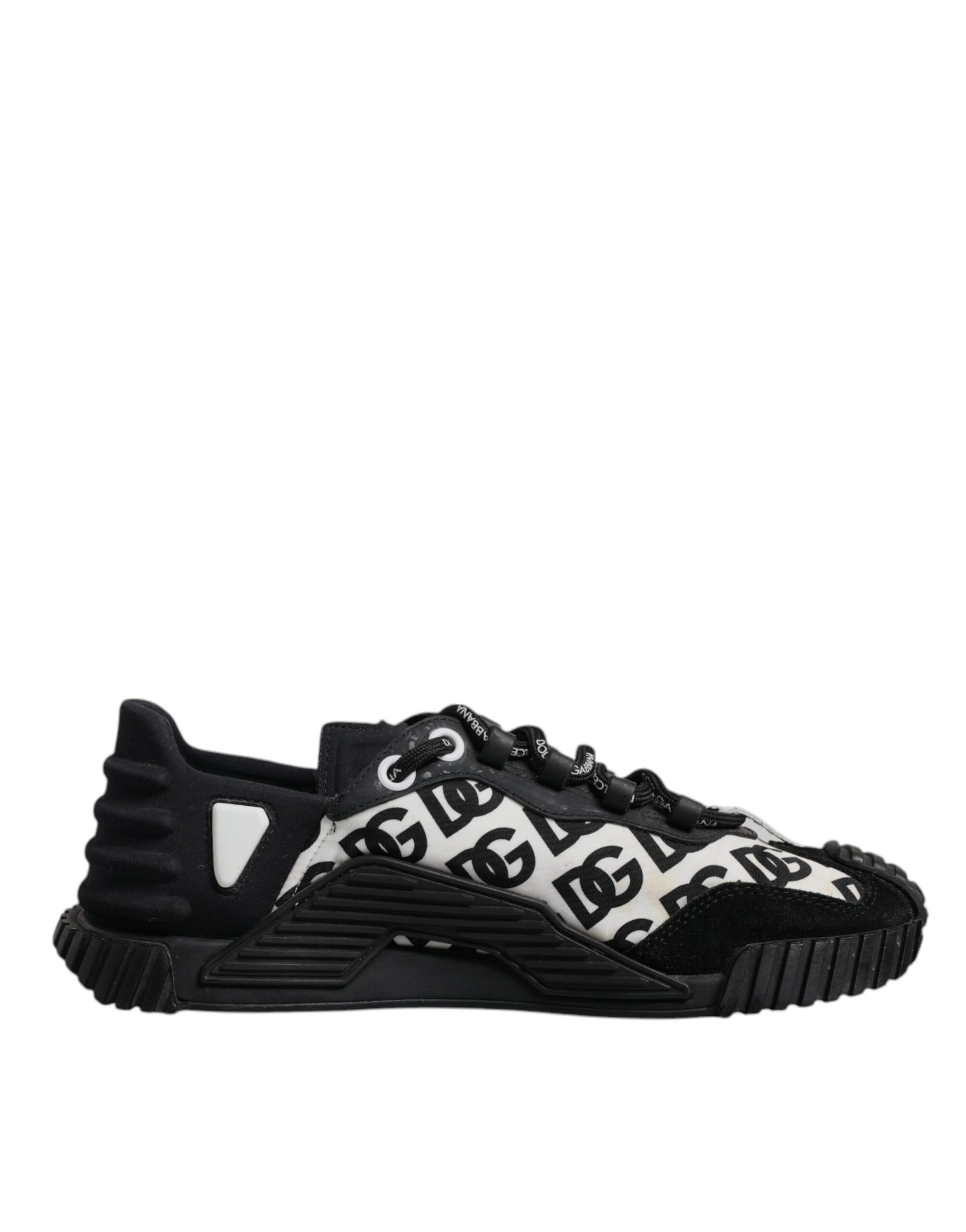Dolce & Gabbana Black Logo Lace Up Low Top NS1 Sneakers Shoes | Regal Royce