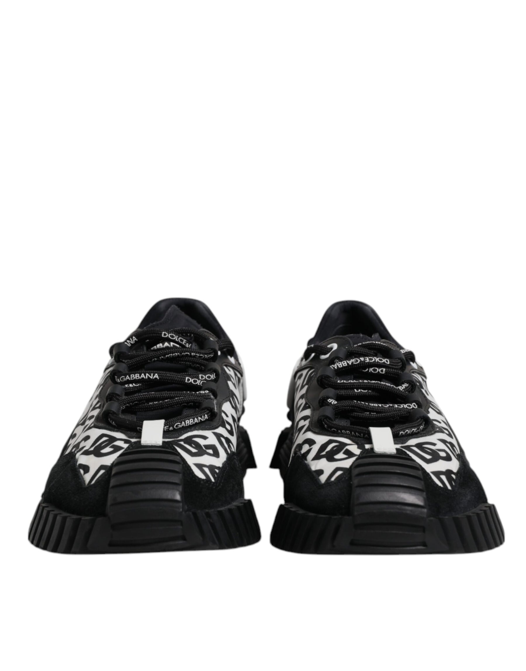 Dolce & Gabbana Black Logo Lace Up Low Top NS1 Sneakers Shoes | Regal Royce