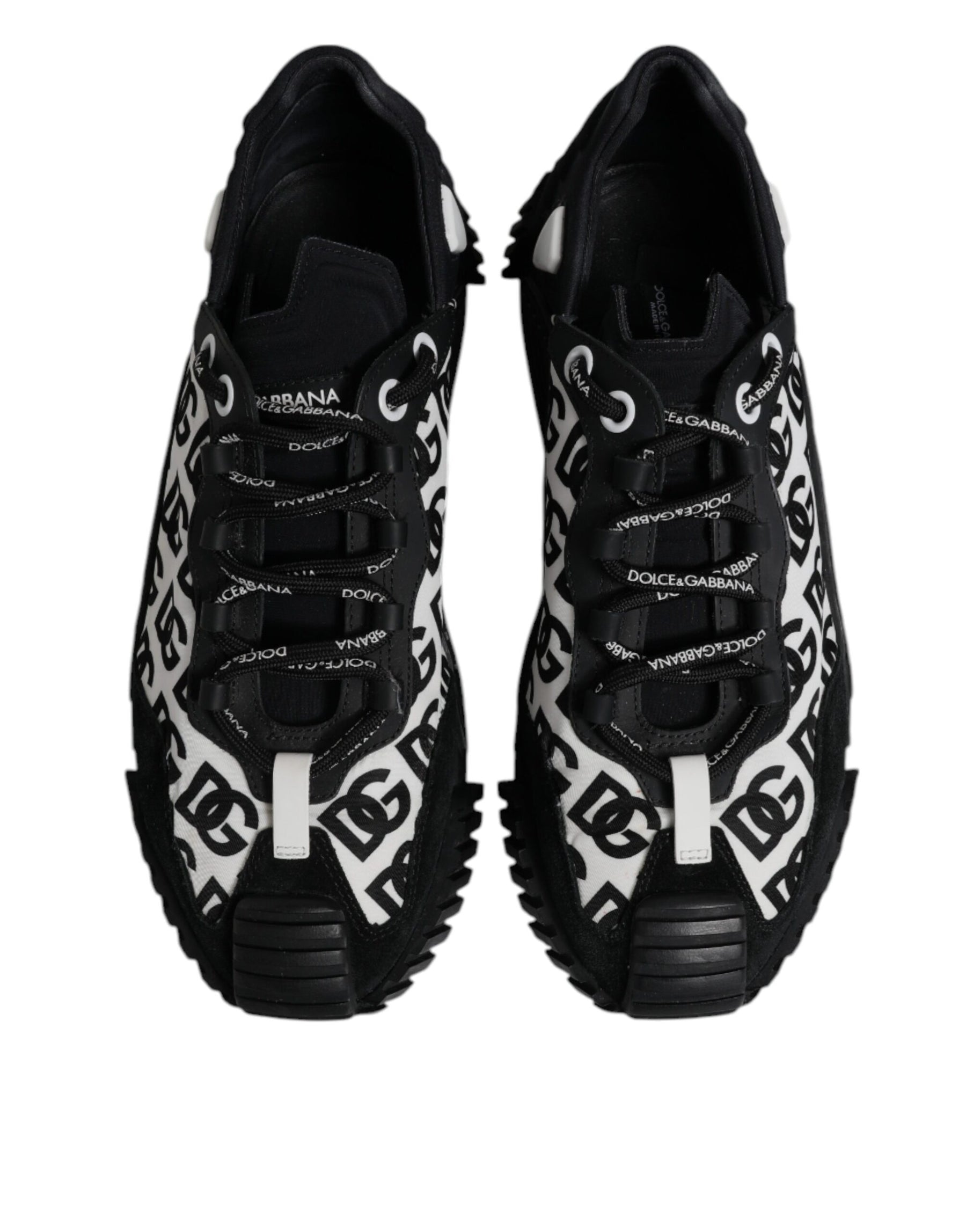 Dolce & Gabbana Black Logo Lace Up Low Top NS1 Sneakers Shoes | Regal Royce