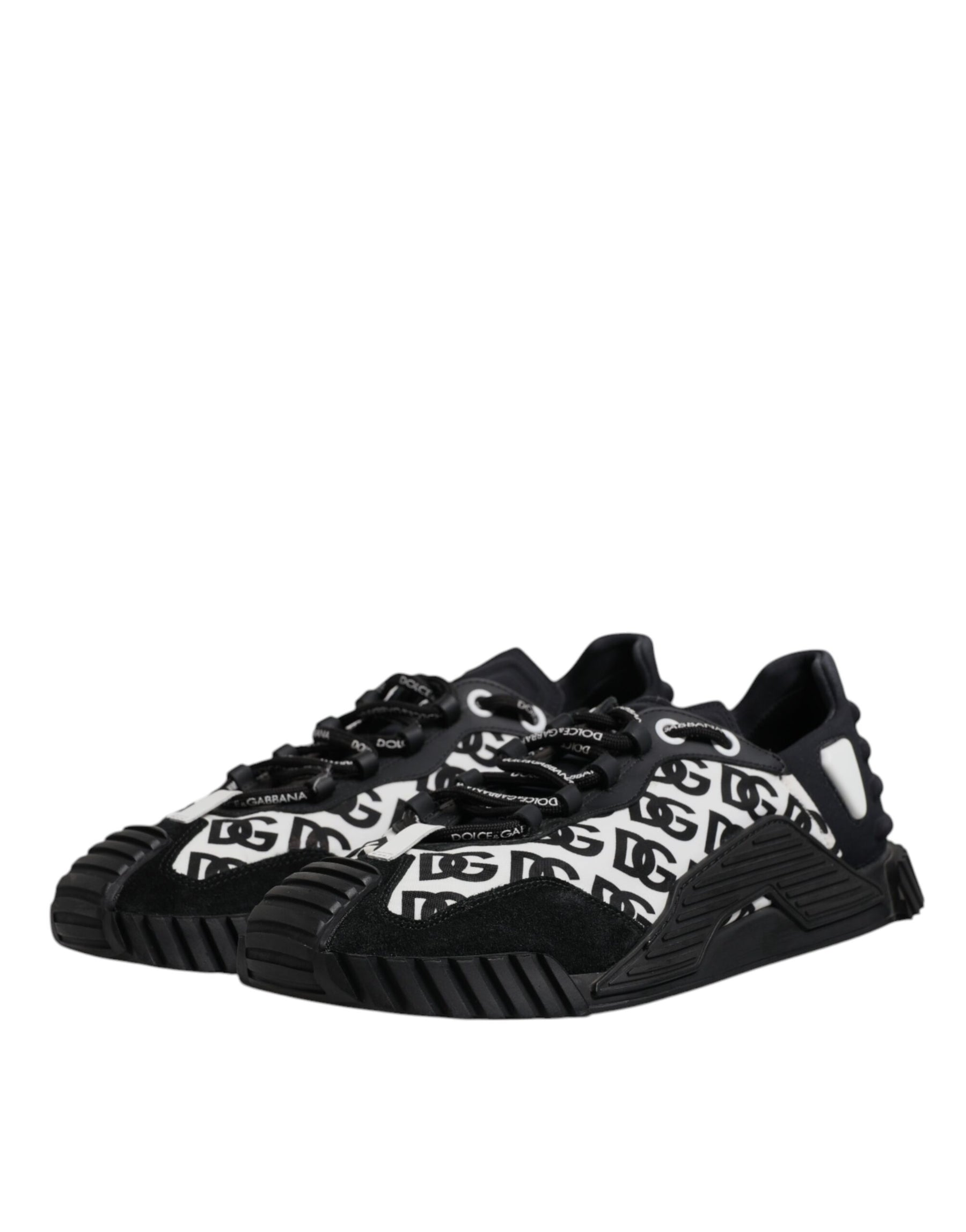Dolce & Gabbana Black Logo Lace Up Low Top NS1 Sneakers Shoes | Regal Royce