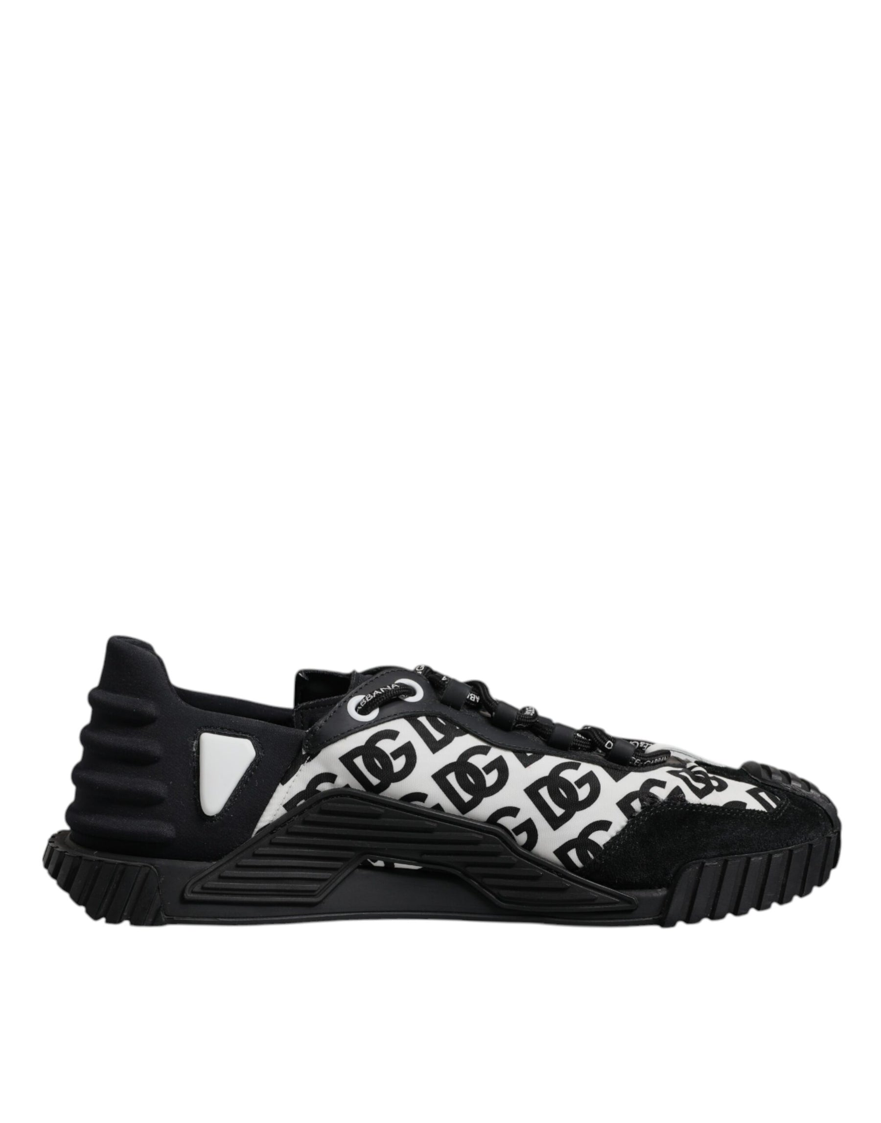Dolce & Gabbana Black Logo Lace Up Low Top NS1 Sneakers Shoes | Regal Royce