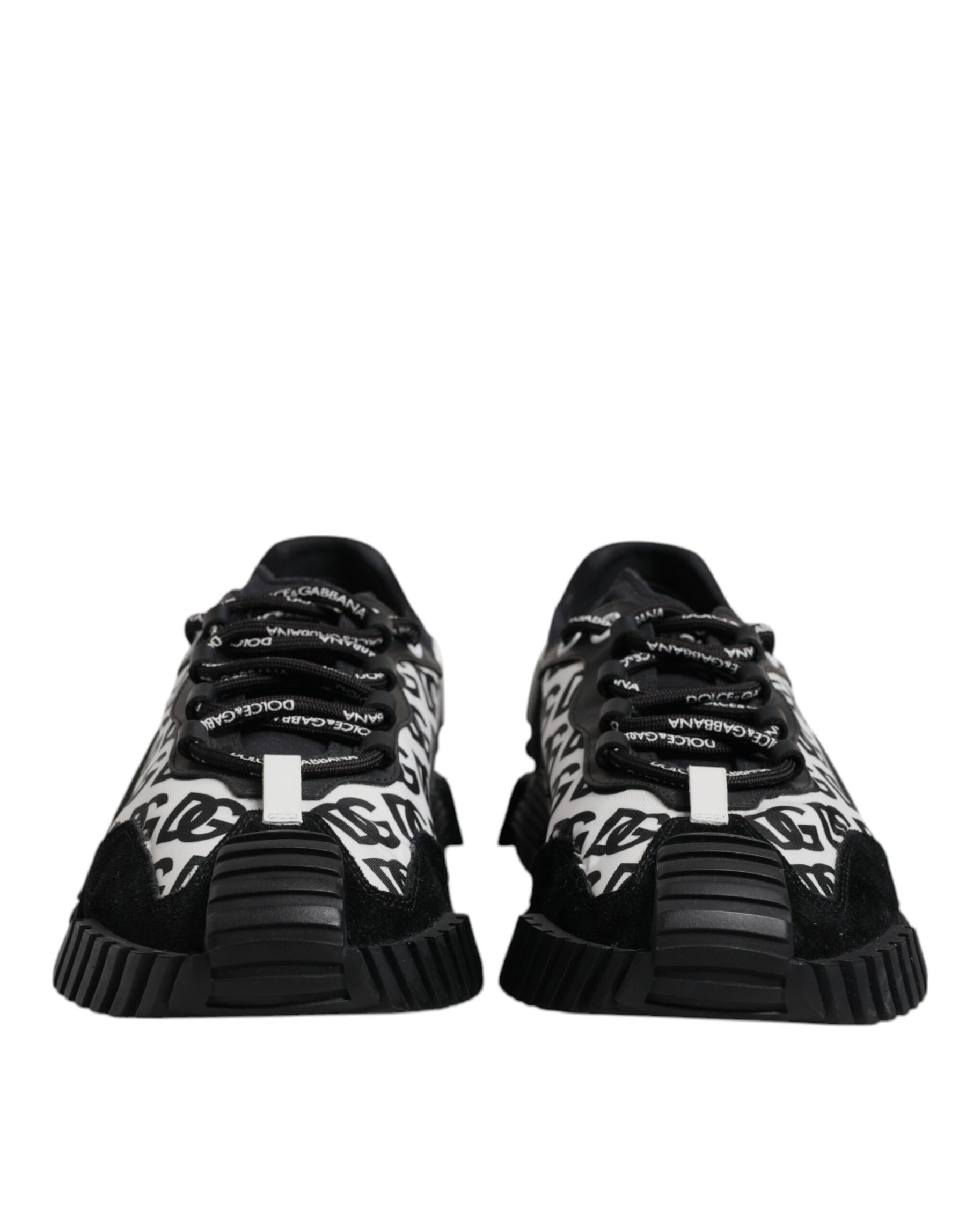 Dolce & Gabbana Black Logo Lace Up Low Top NS1 Sneakers Shoes | Regal Royce