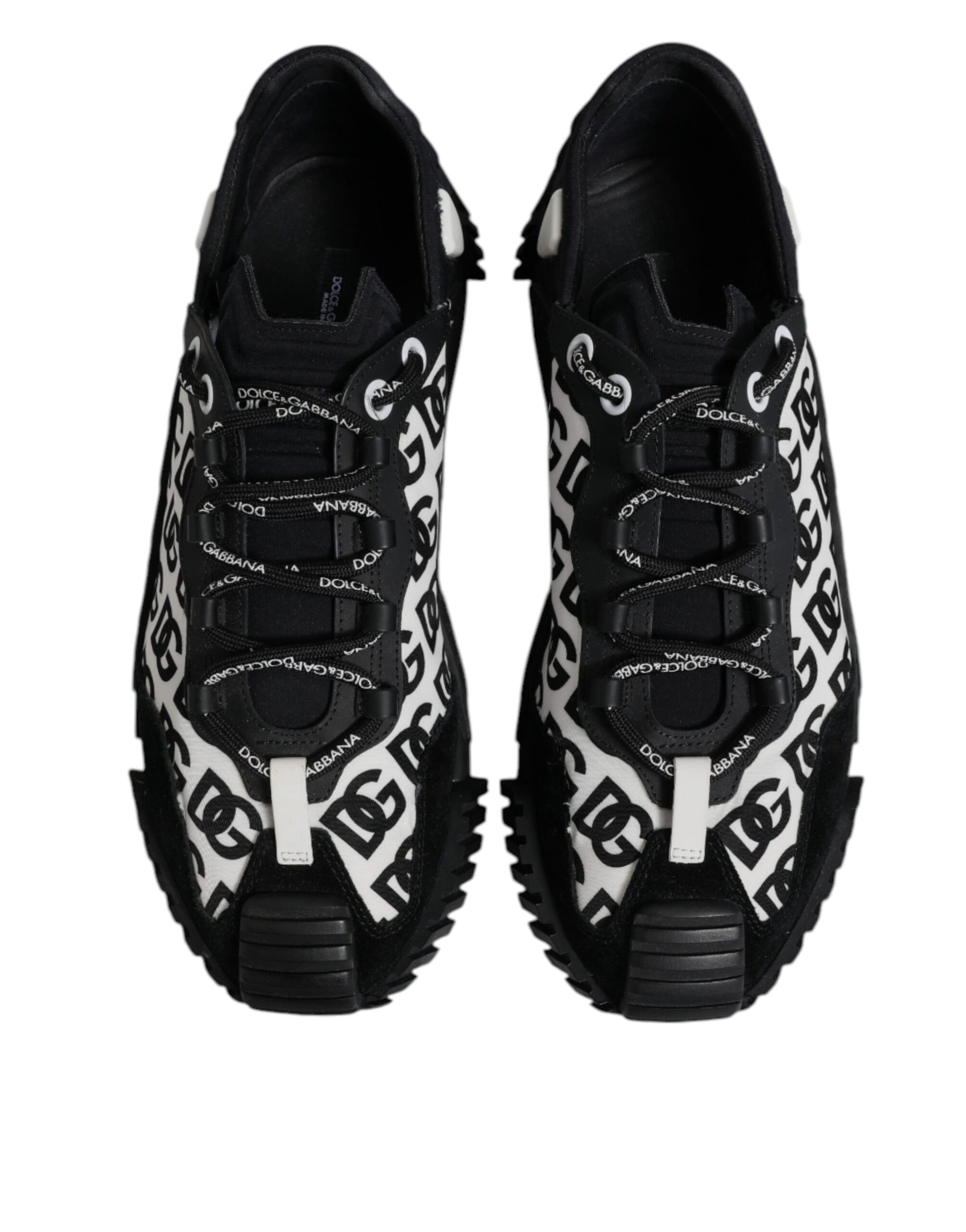 Dolce & Gabbana Black Logo Lace Up Low Top NS1 Sneakers Shoes | Regal Royce