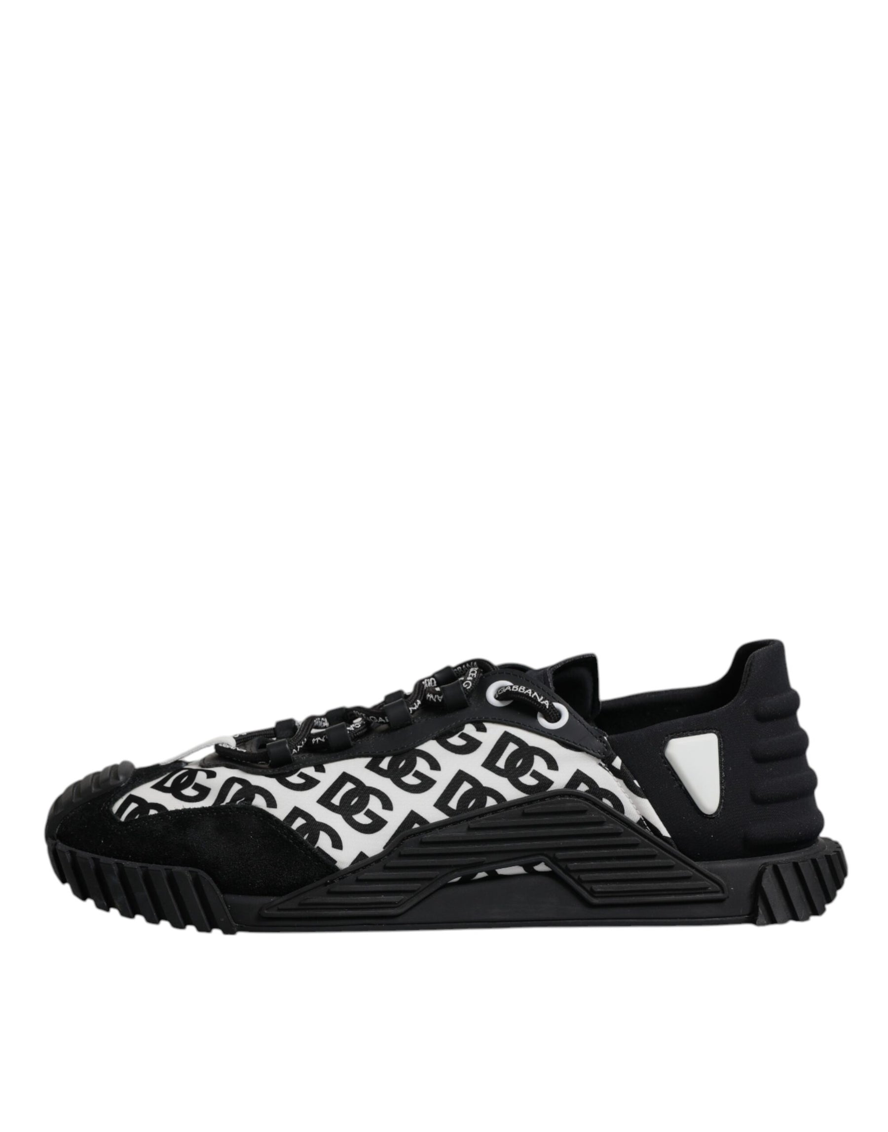 Dolce & Gabbana Black Logo Lace Up Low Top NS1 Sneakers Shoes | Regal Royce