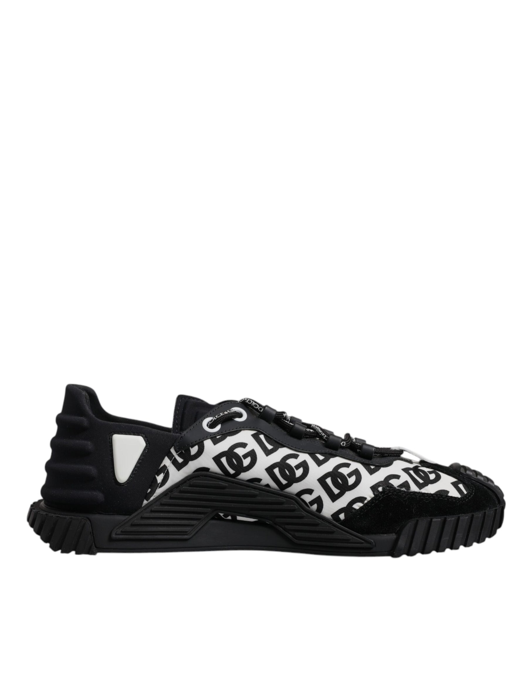 Dolce & Gabbana Black Logo Lace Up Low Top NS1 Sneakers Shoes | Regal Royce