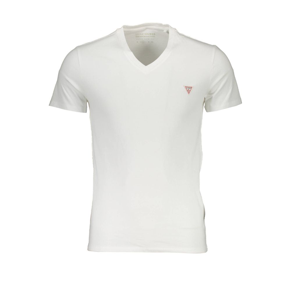 Guess Jeans Bianco Cotton Men T-Shirt | Regal Royce
