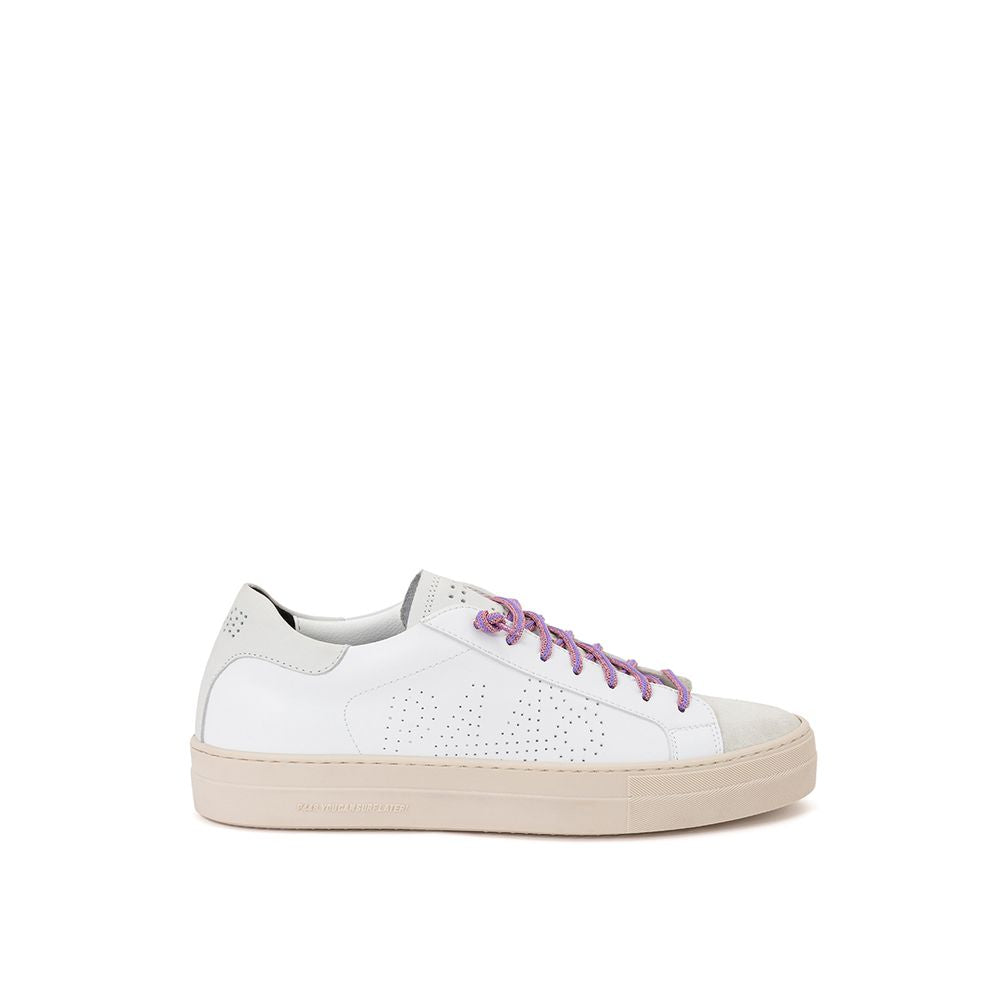 P448 White Leather Athletic Sneakers | Regal Royce