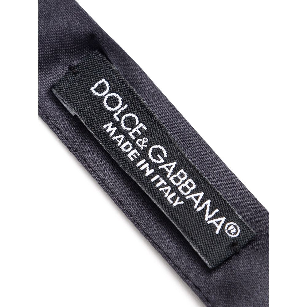 Dolce & Gabbana Gray Silk Bowtie | Regal Royce